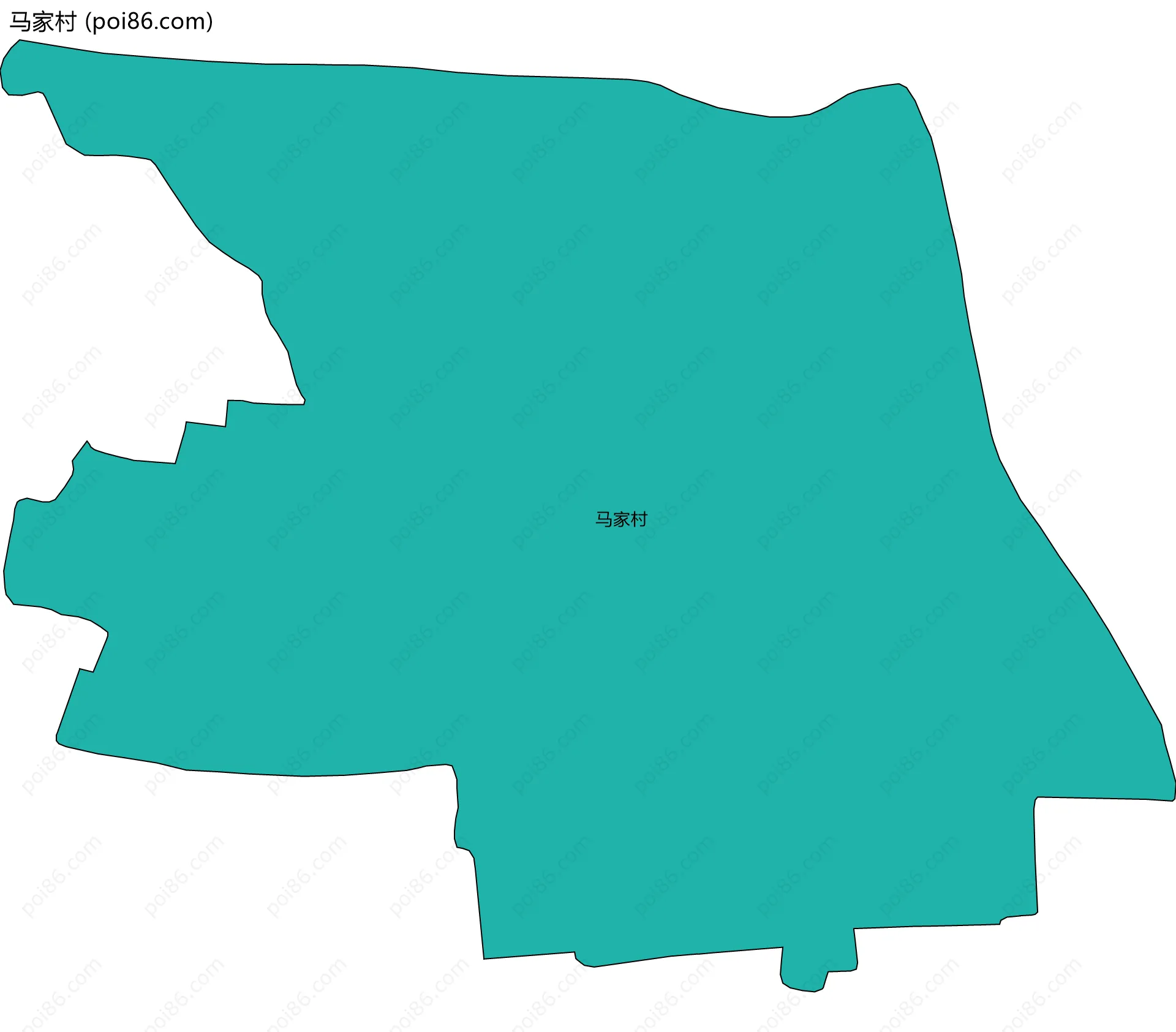 马家村边界地图