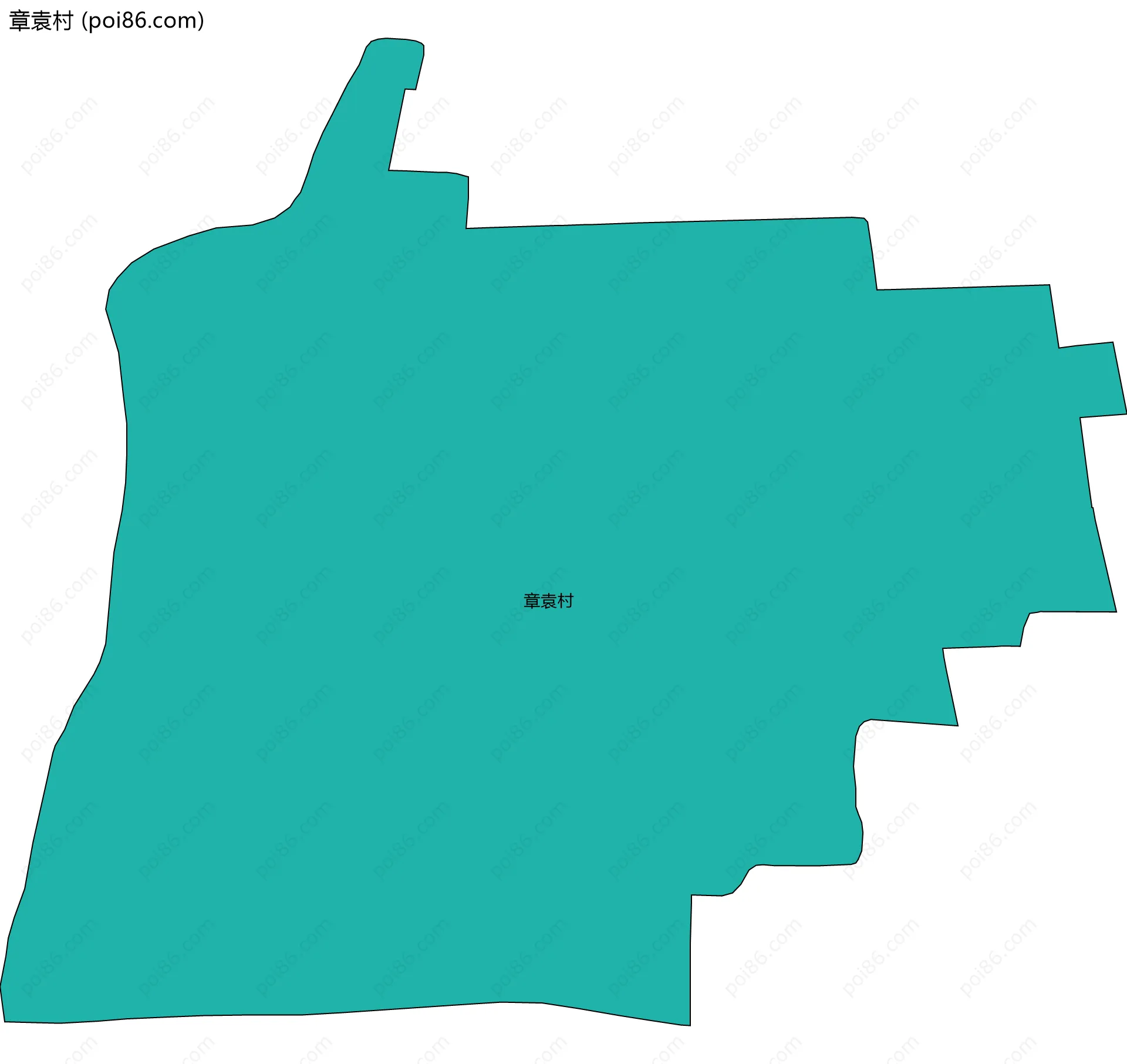 章袁村边界地图