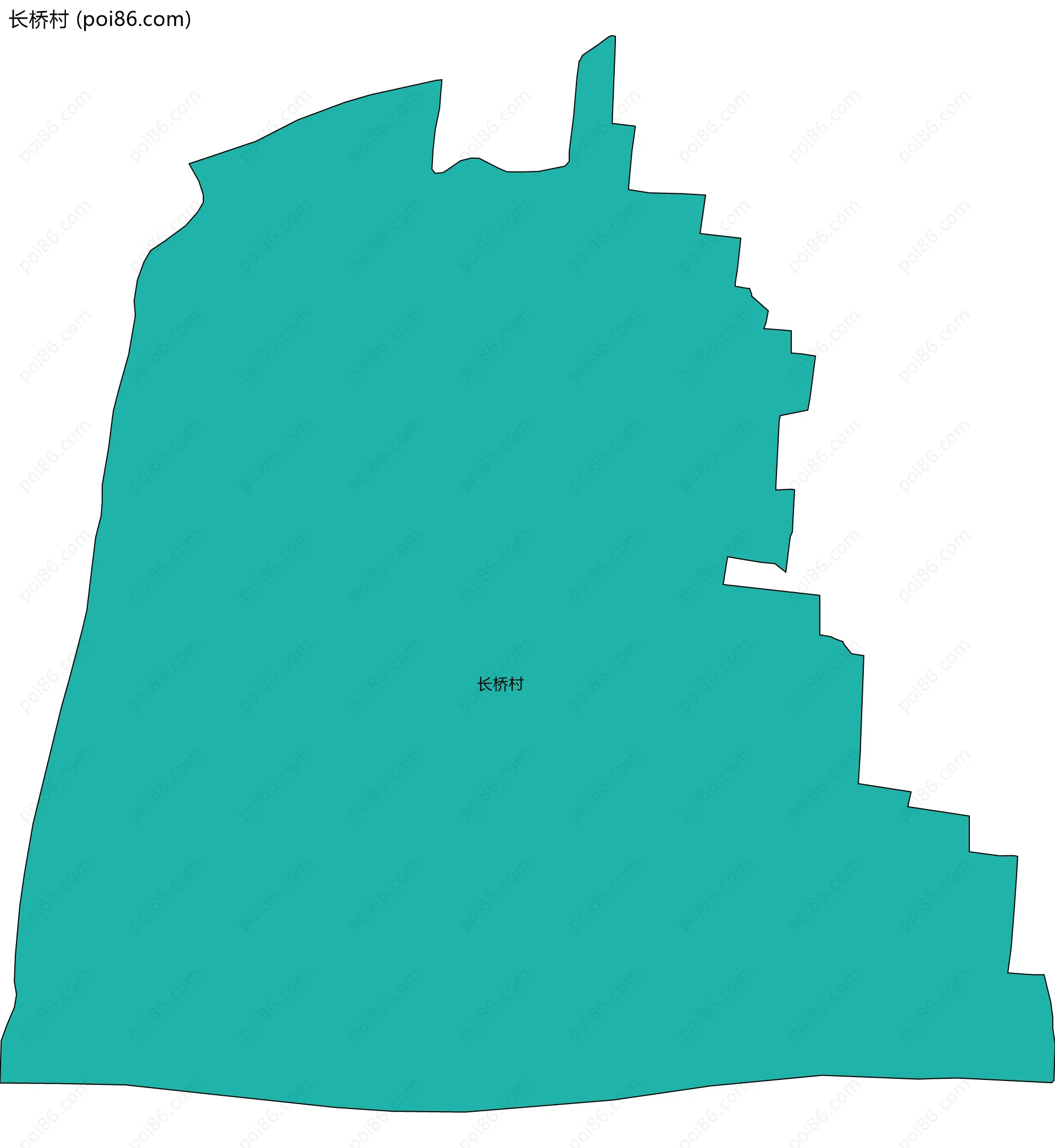 长桥村边界地图