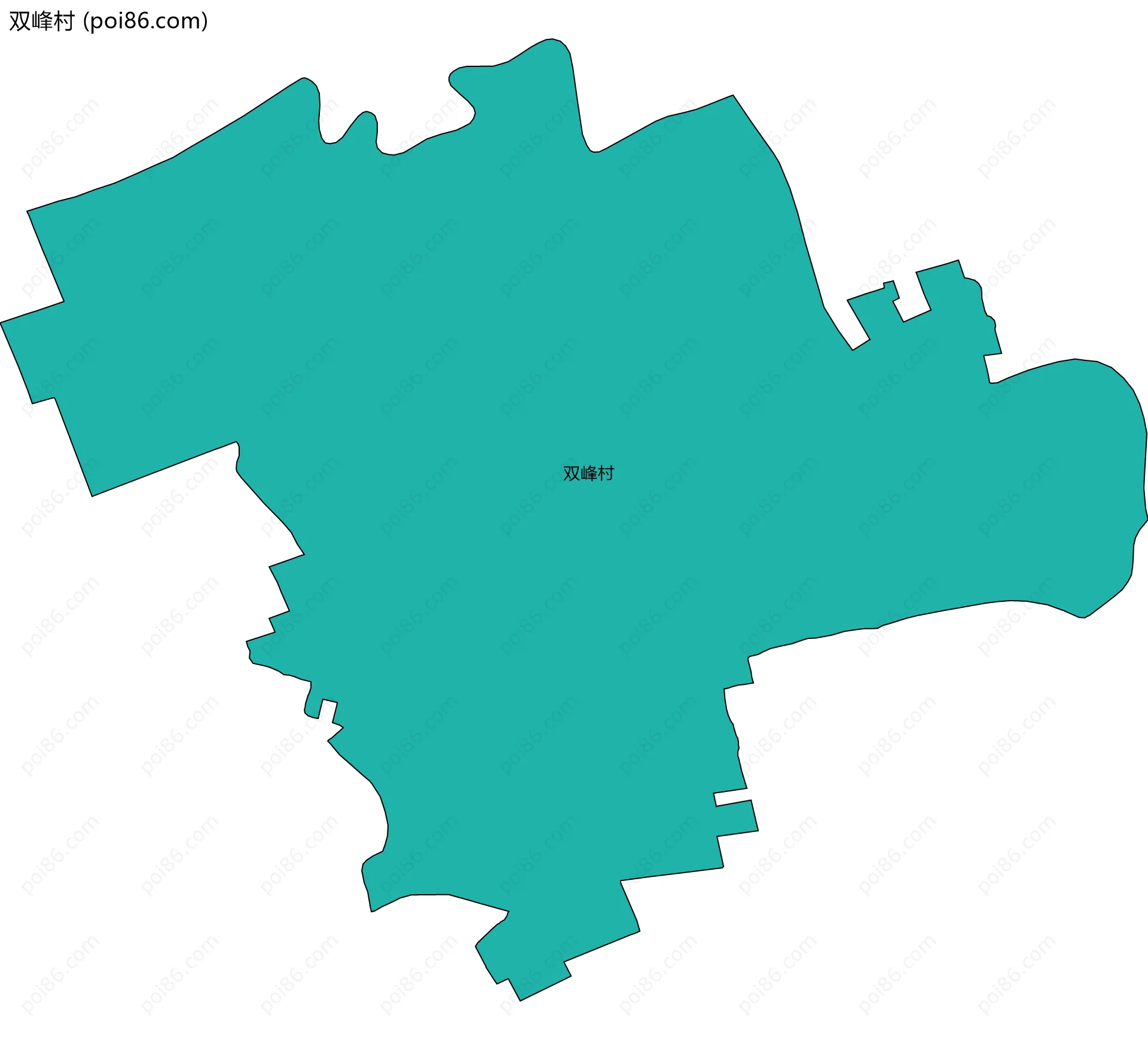 双峰村边界地图