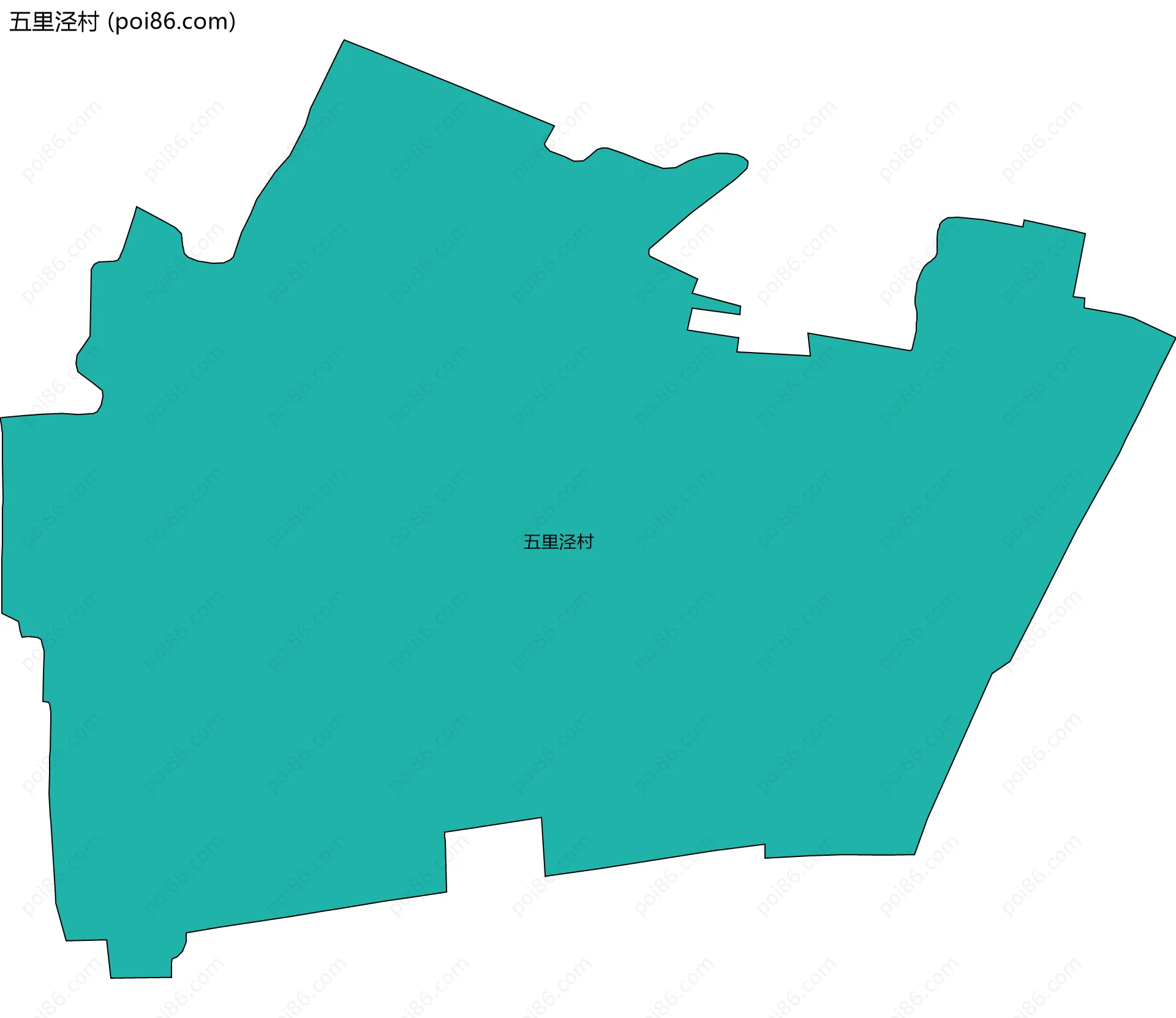 五里泾村边界地图