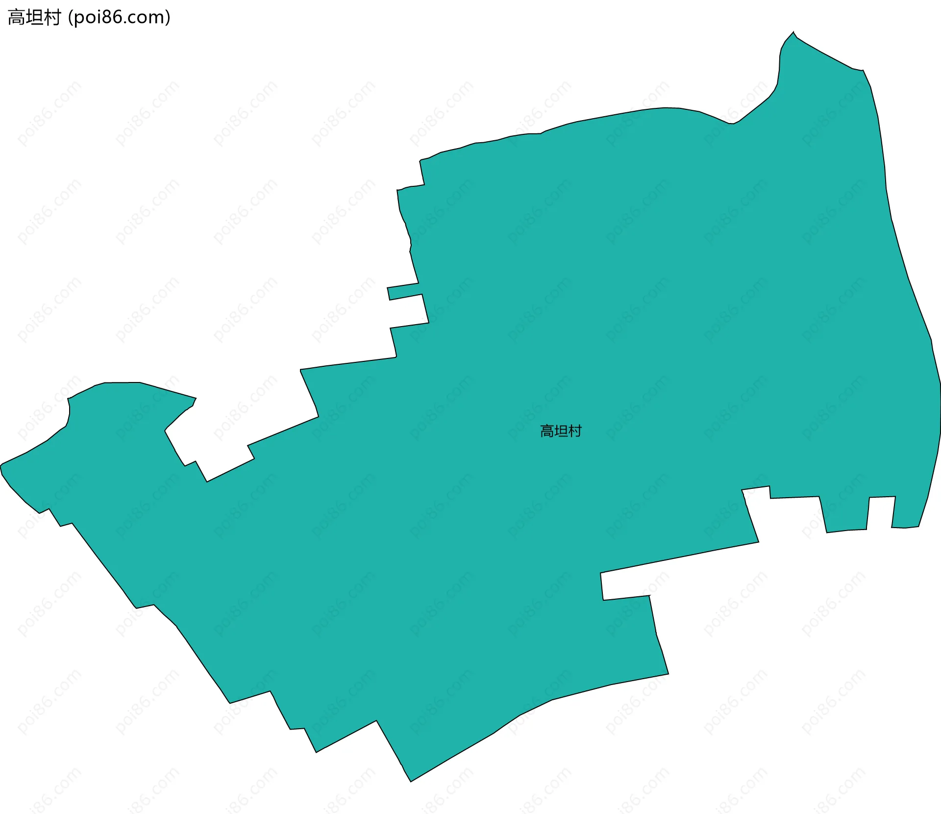 高坦村边界地图