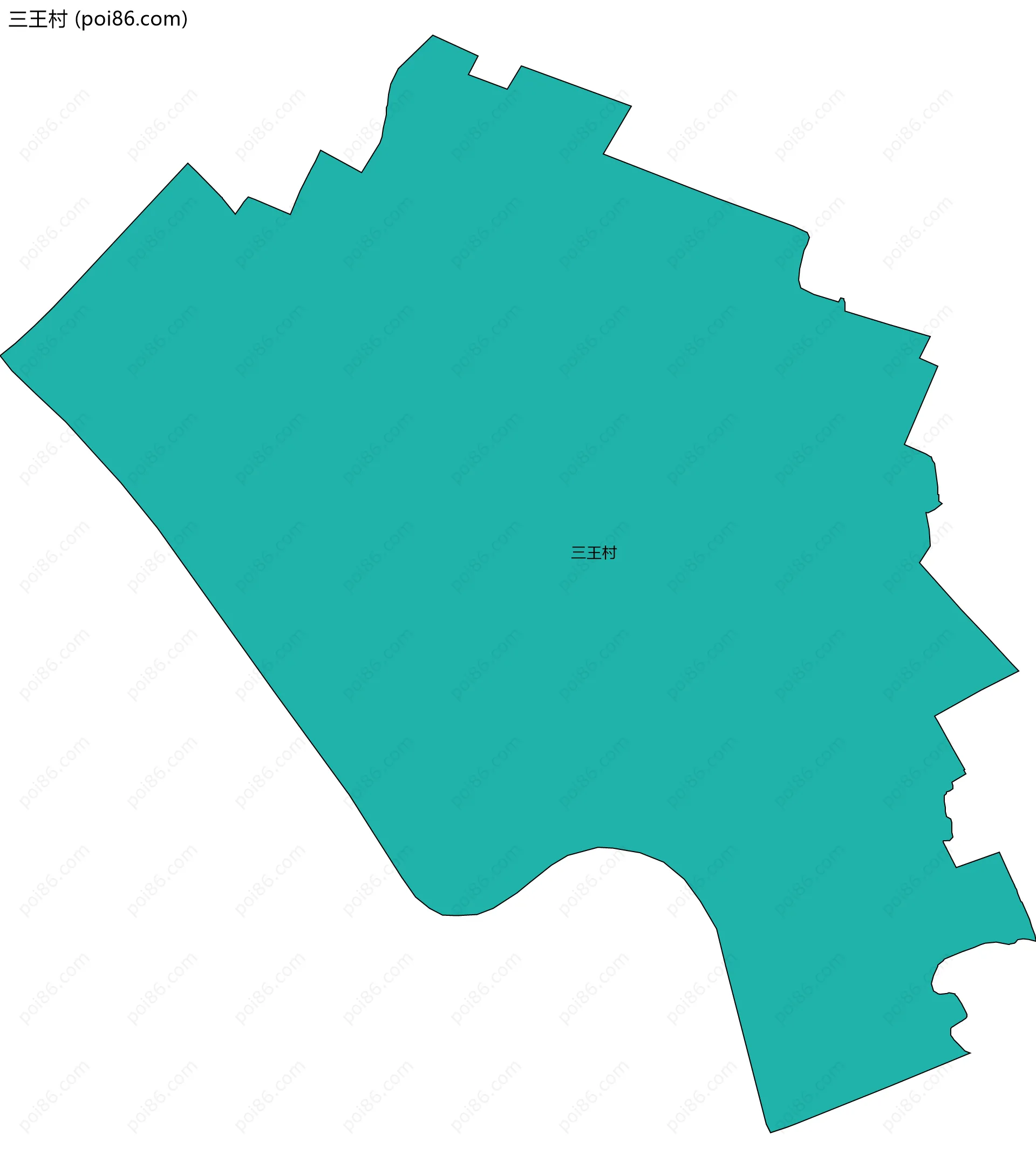三王村边界地图