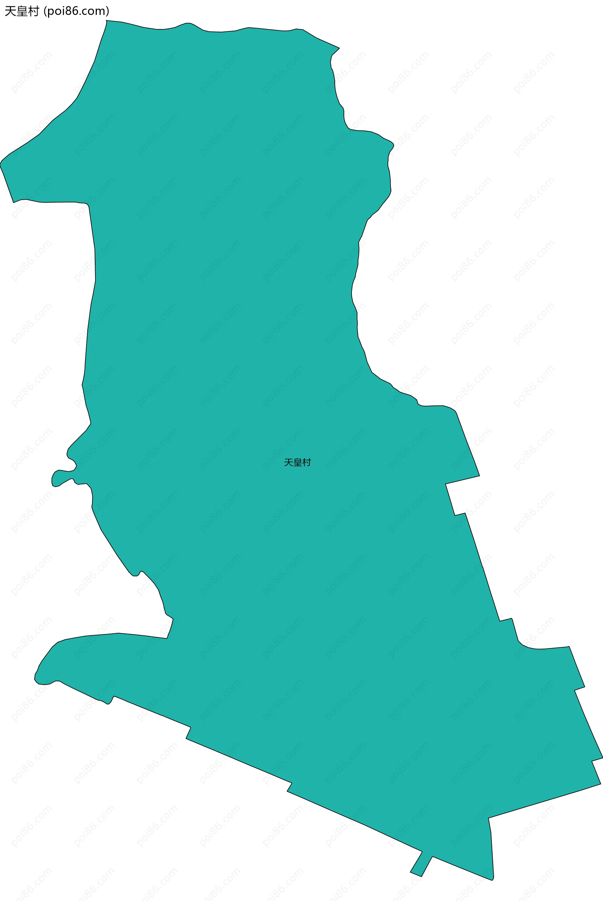 天皇村边界地图