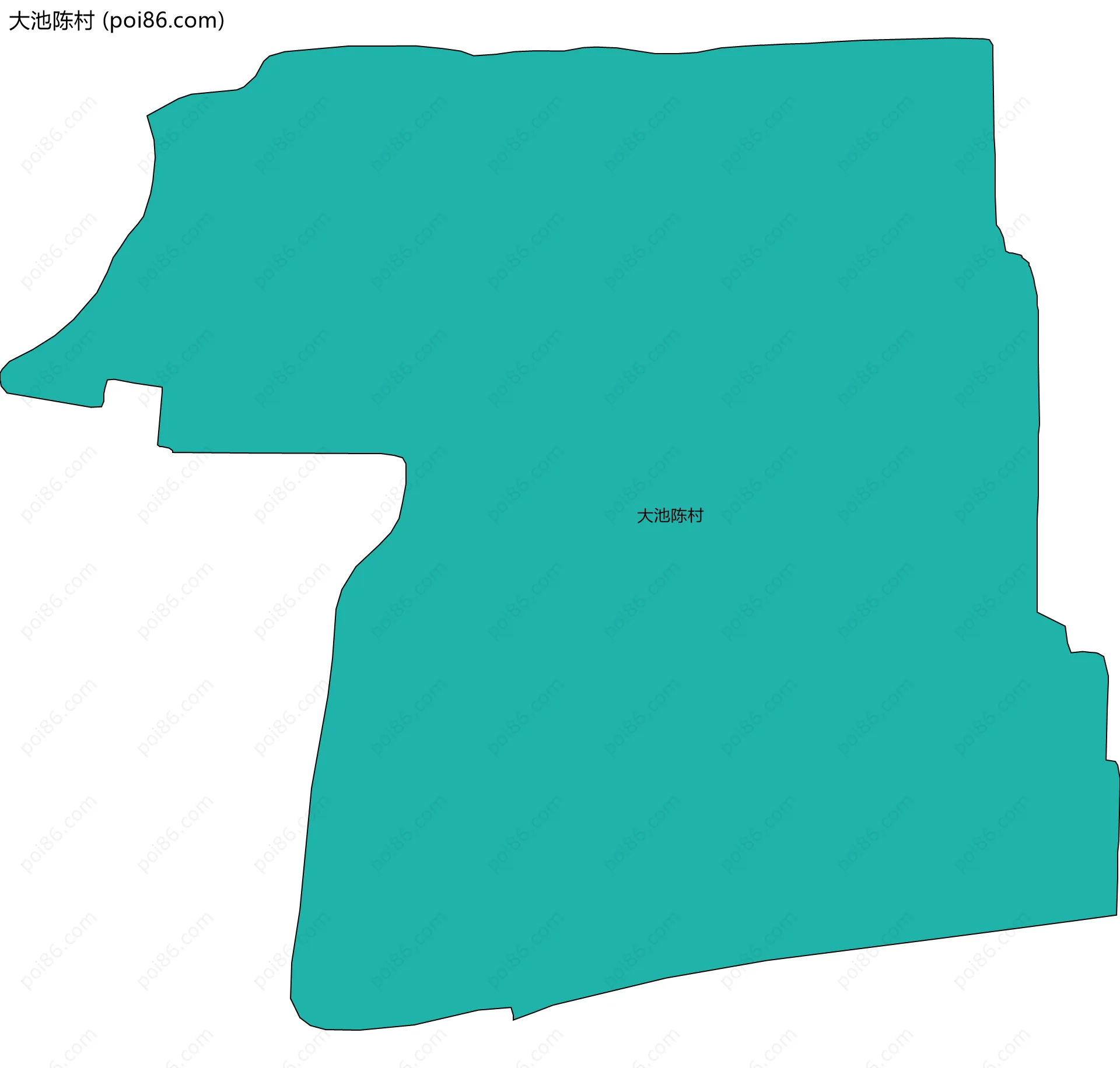 大池陈村边界地图