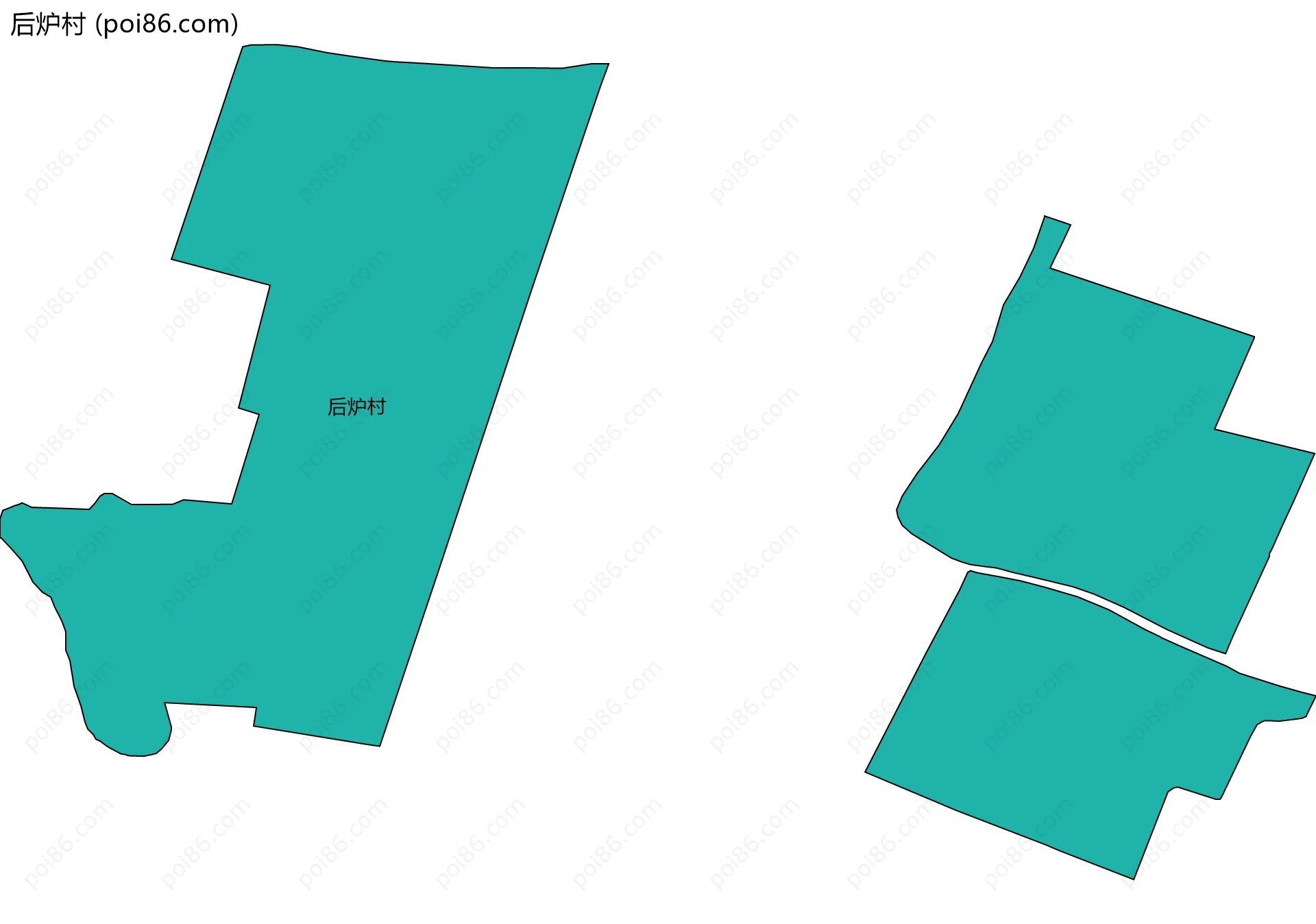 后炉村边界地图