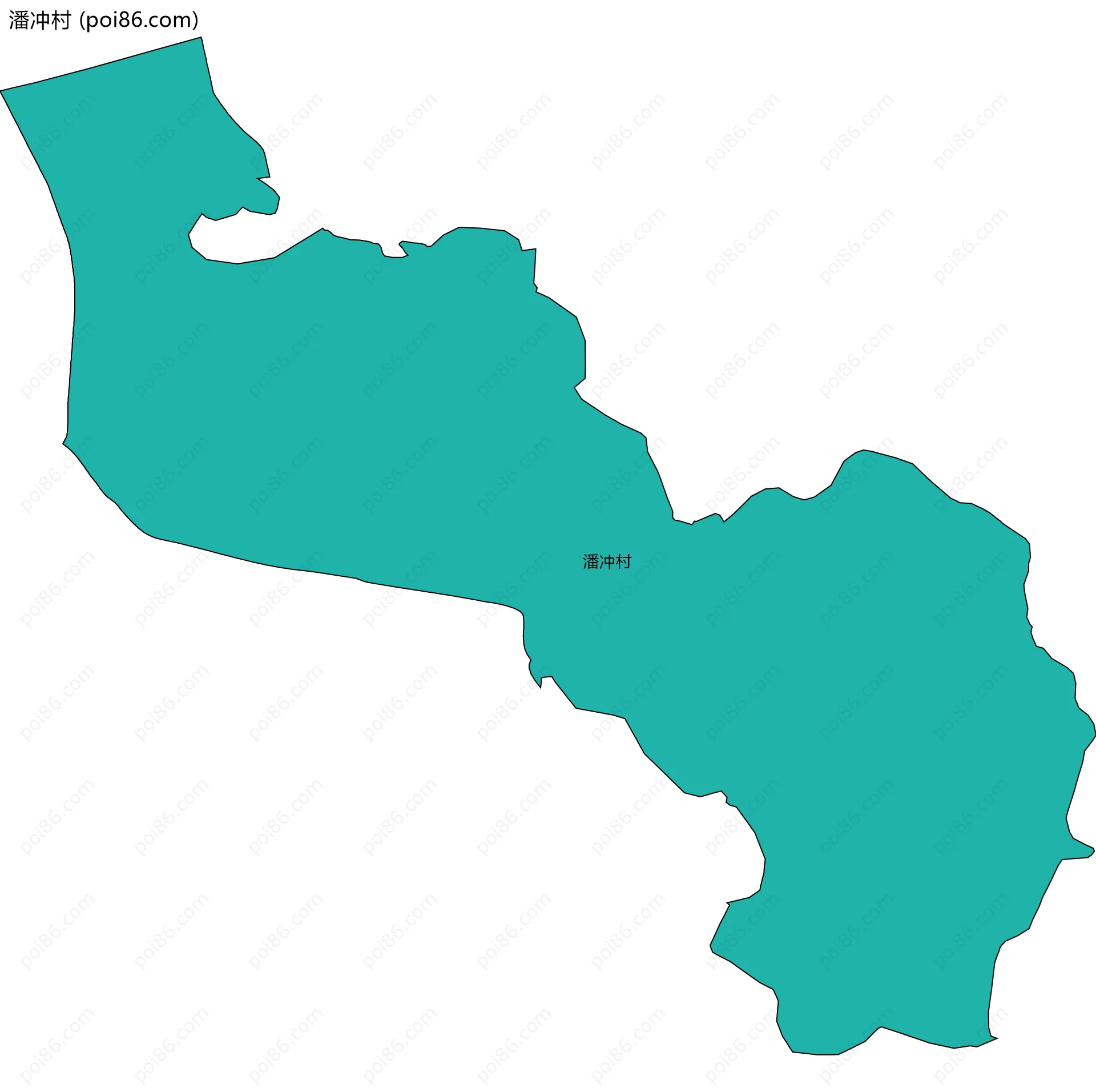 潘冲村边界地图