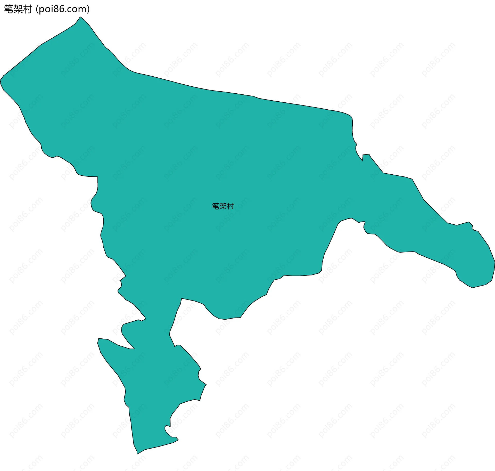 笔架村边界地图