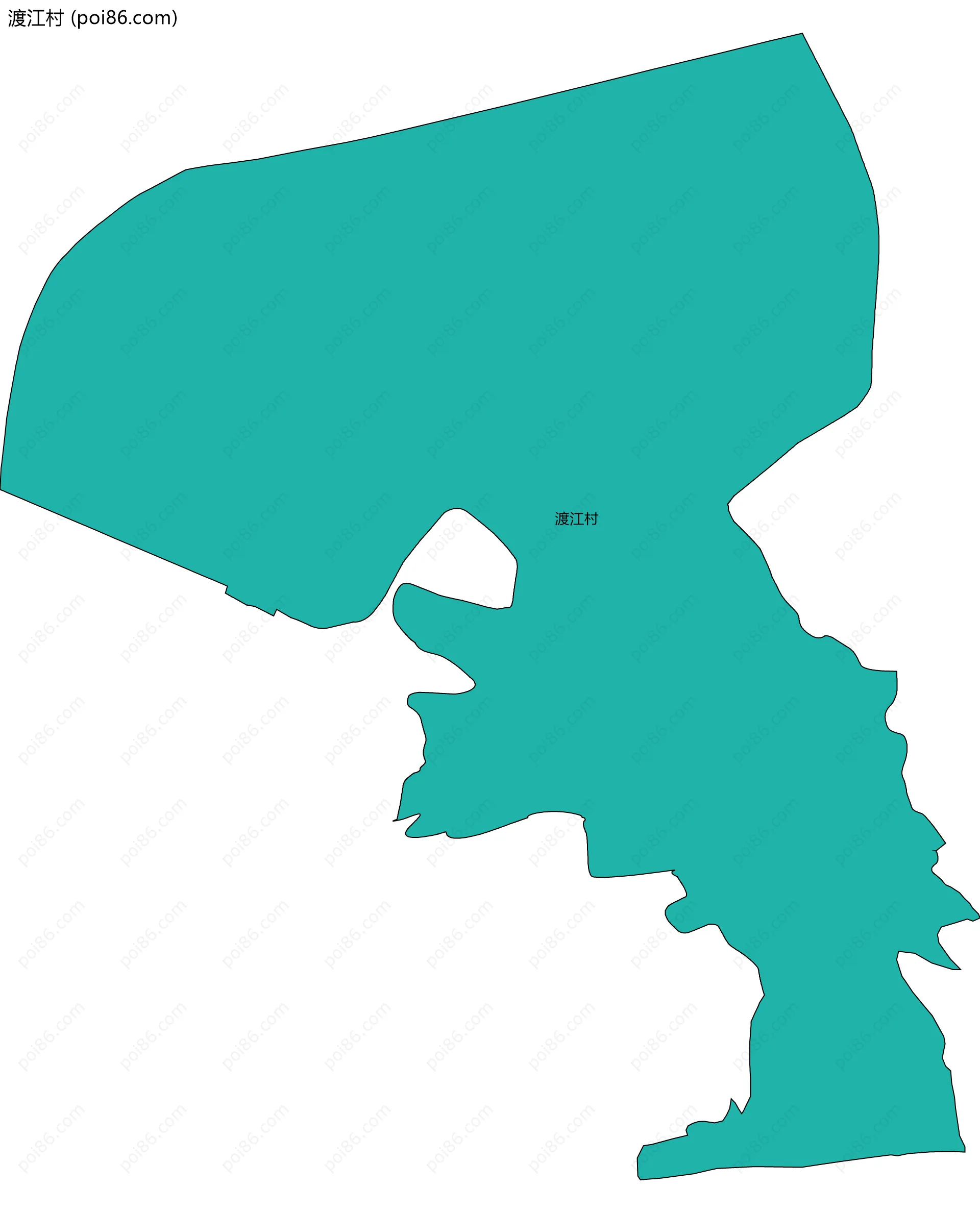 渡江村边界地图