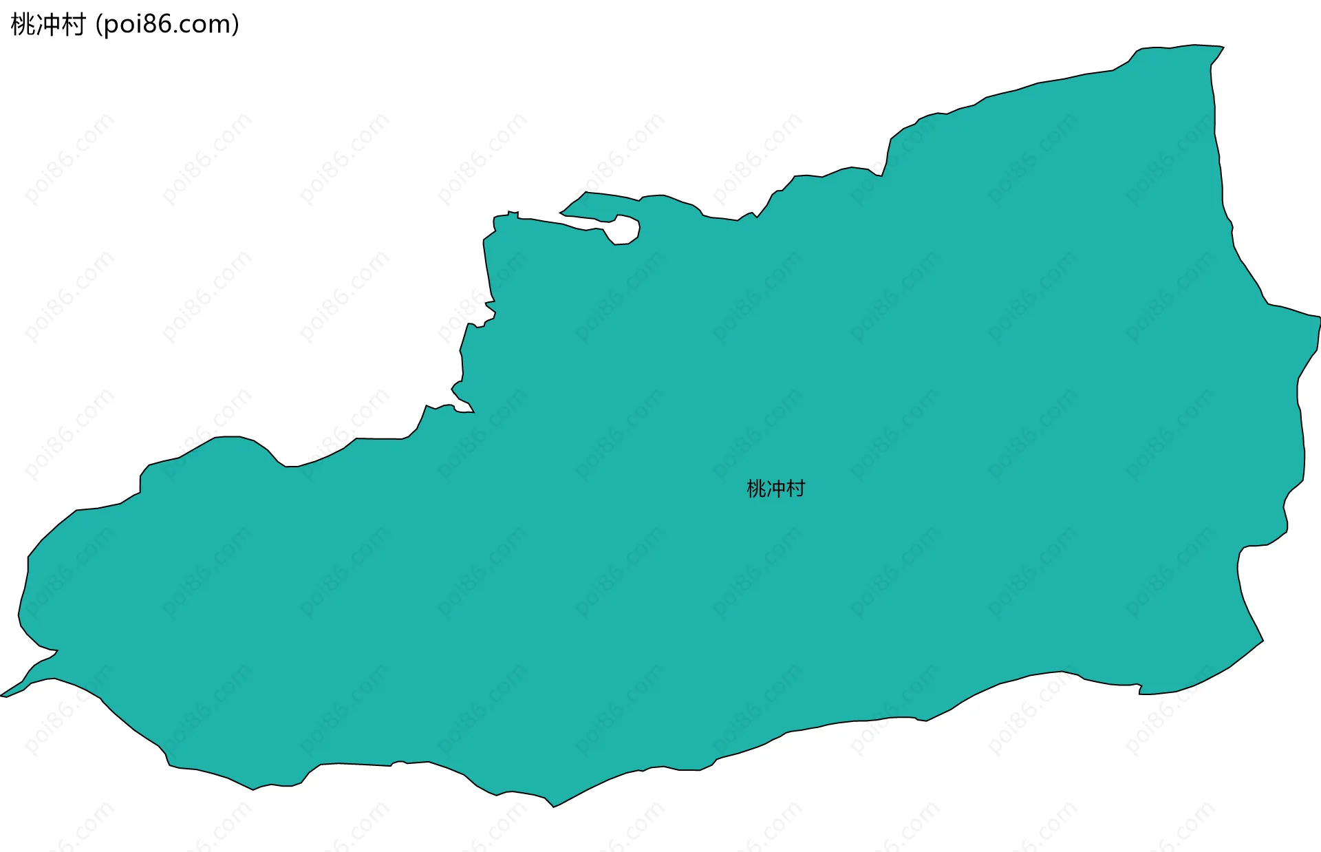 桃冲村边界地图