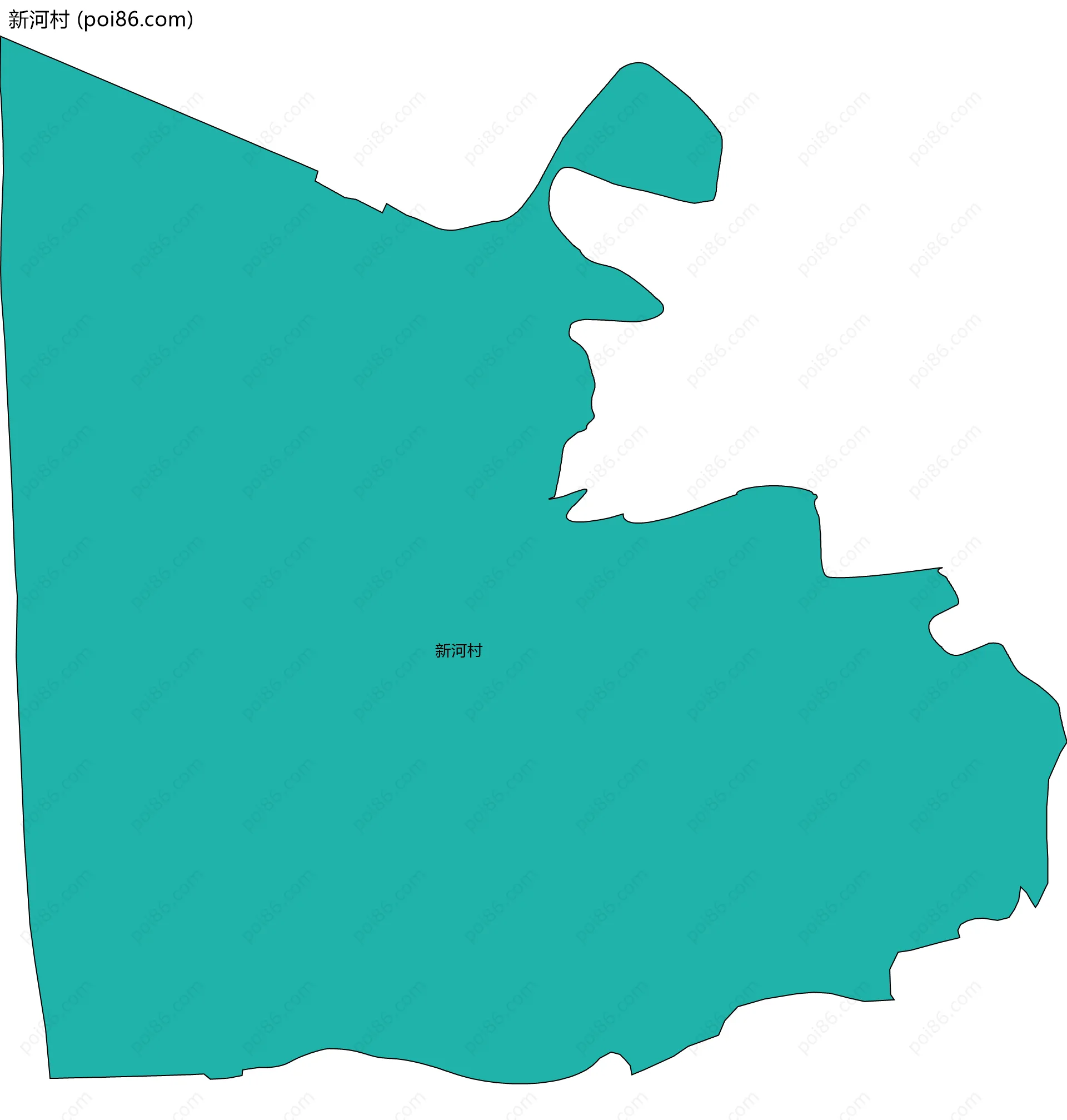新河村边界地图