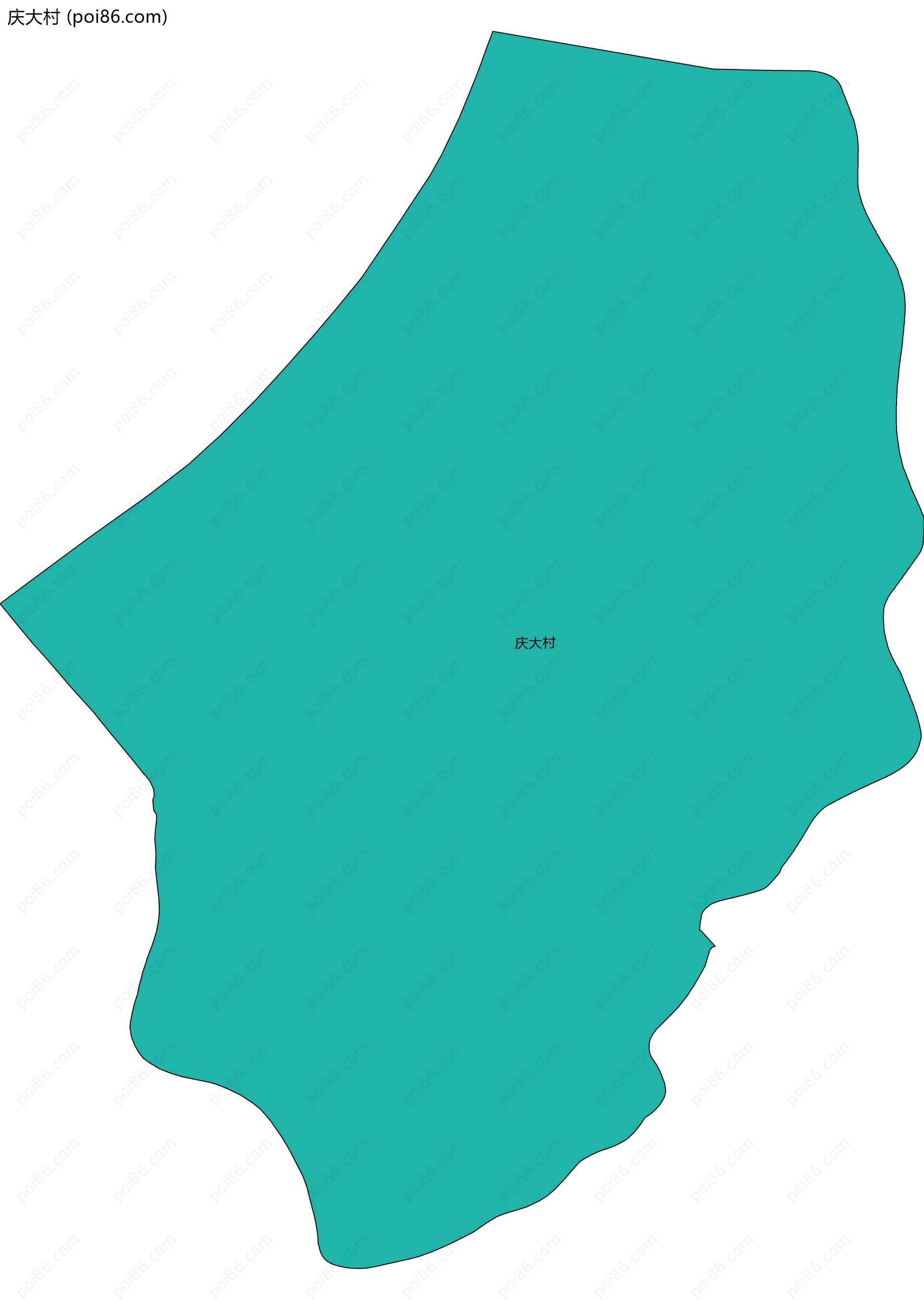 庆大村边界地图