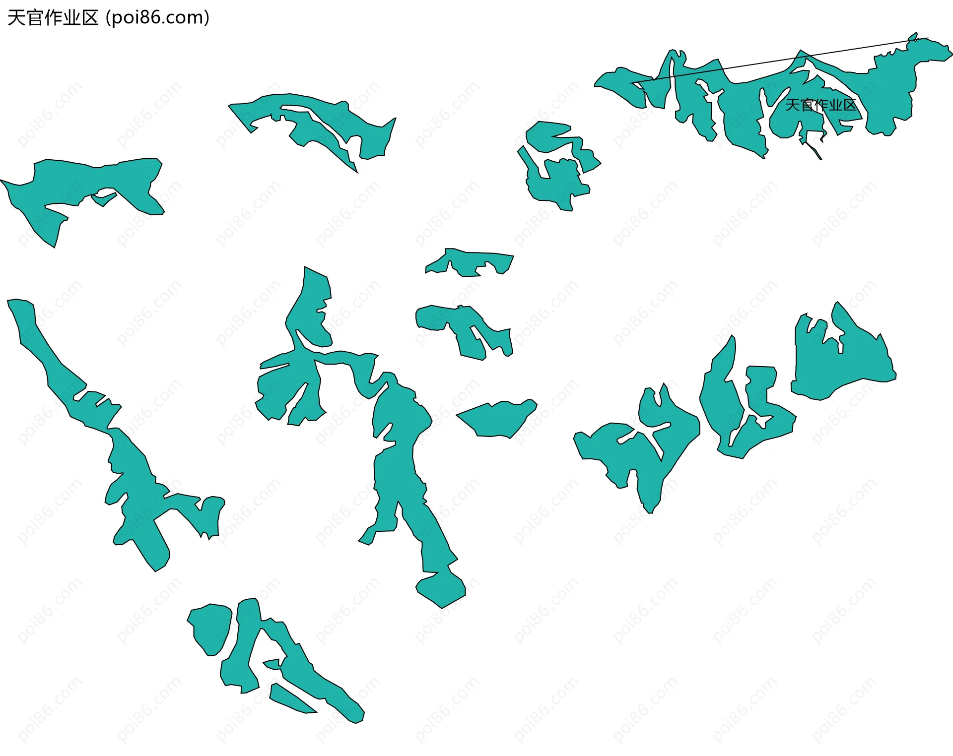 天官作业区边界地图