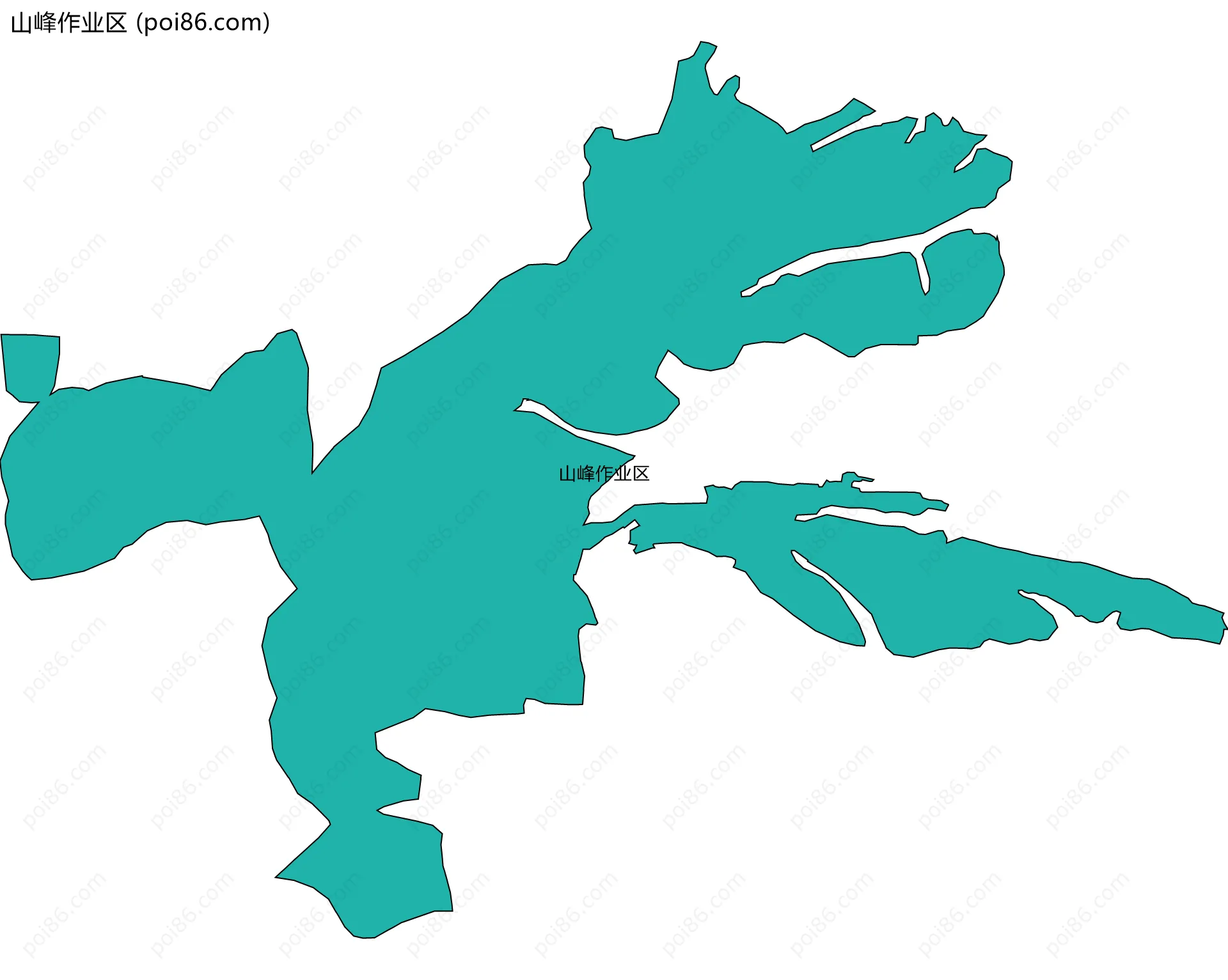 山峰作业区边界地图