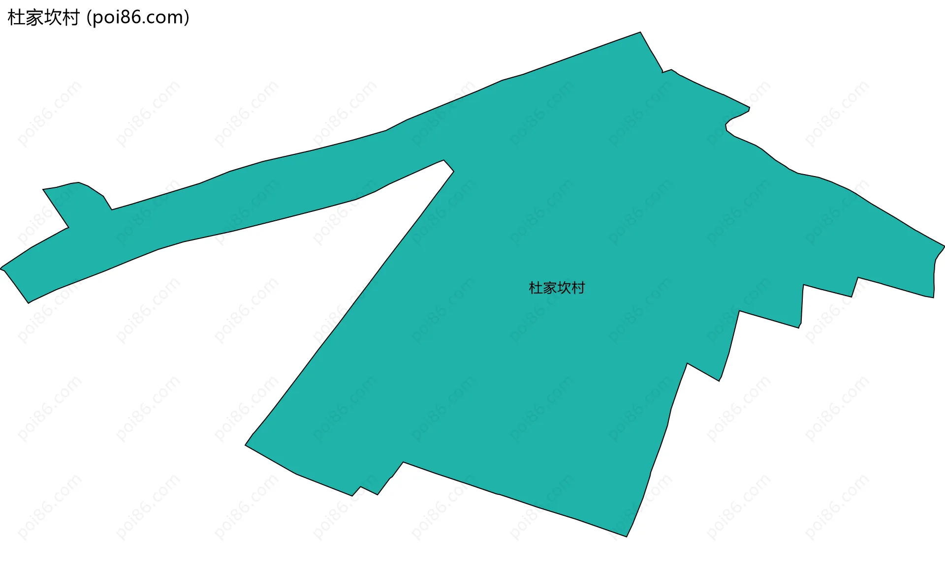 杜家坎村边界地图