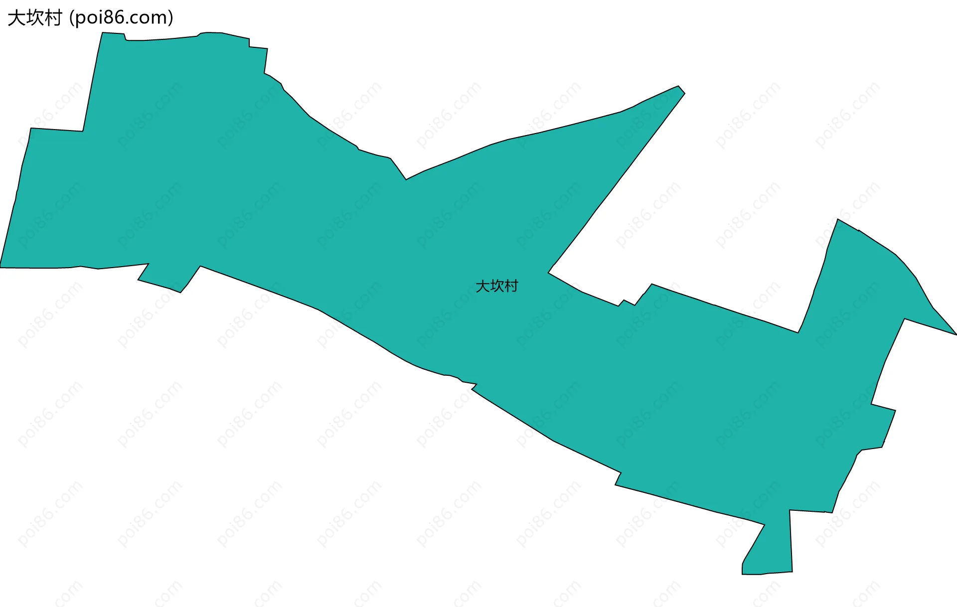 大坎村边界地图