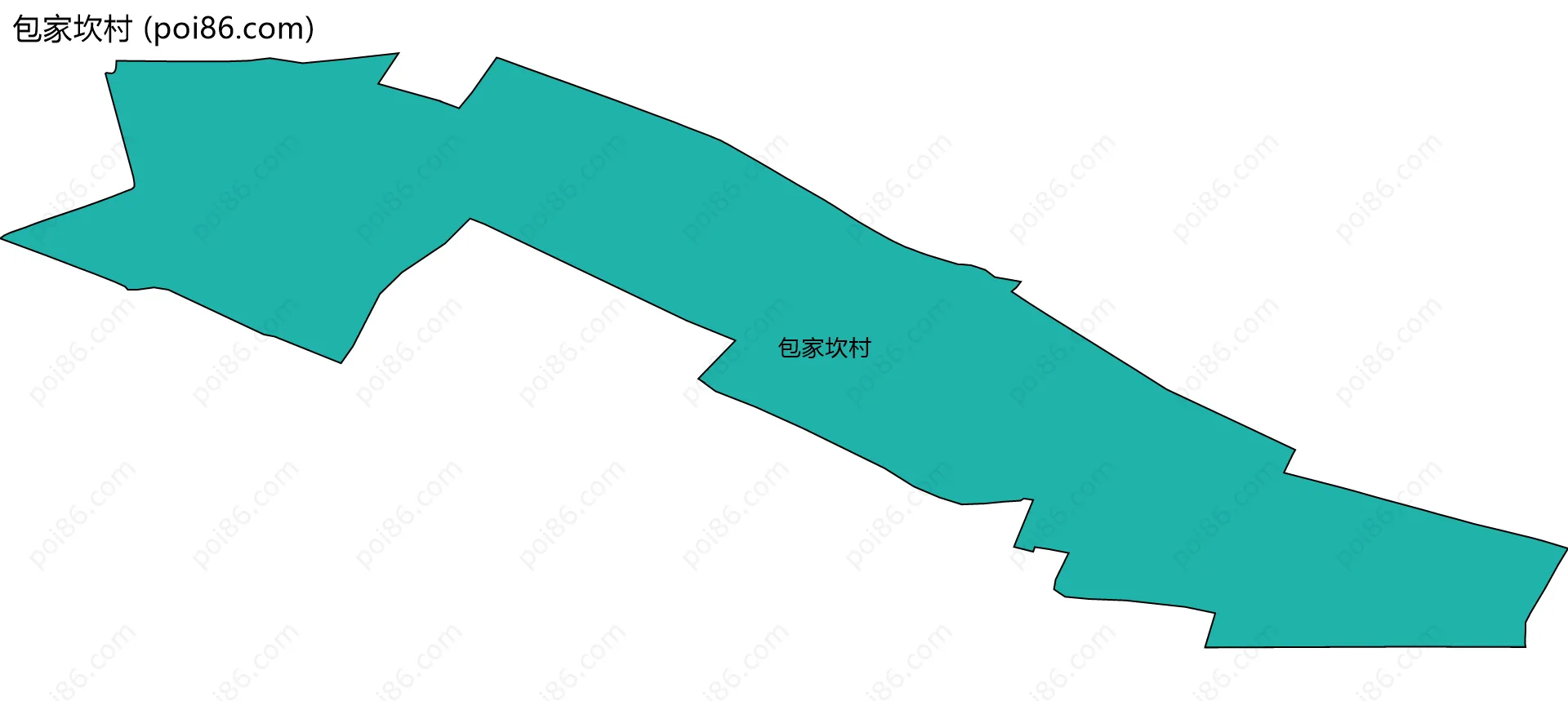 包家坎村边界地图