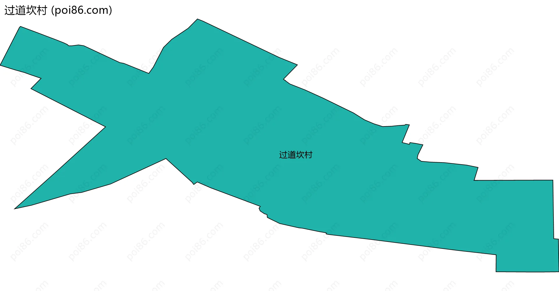 过道坎村边界地图