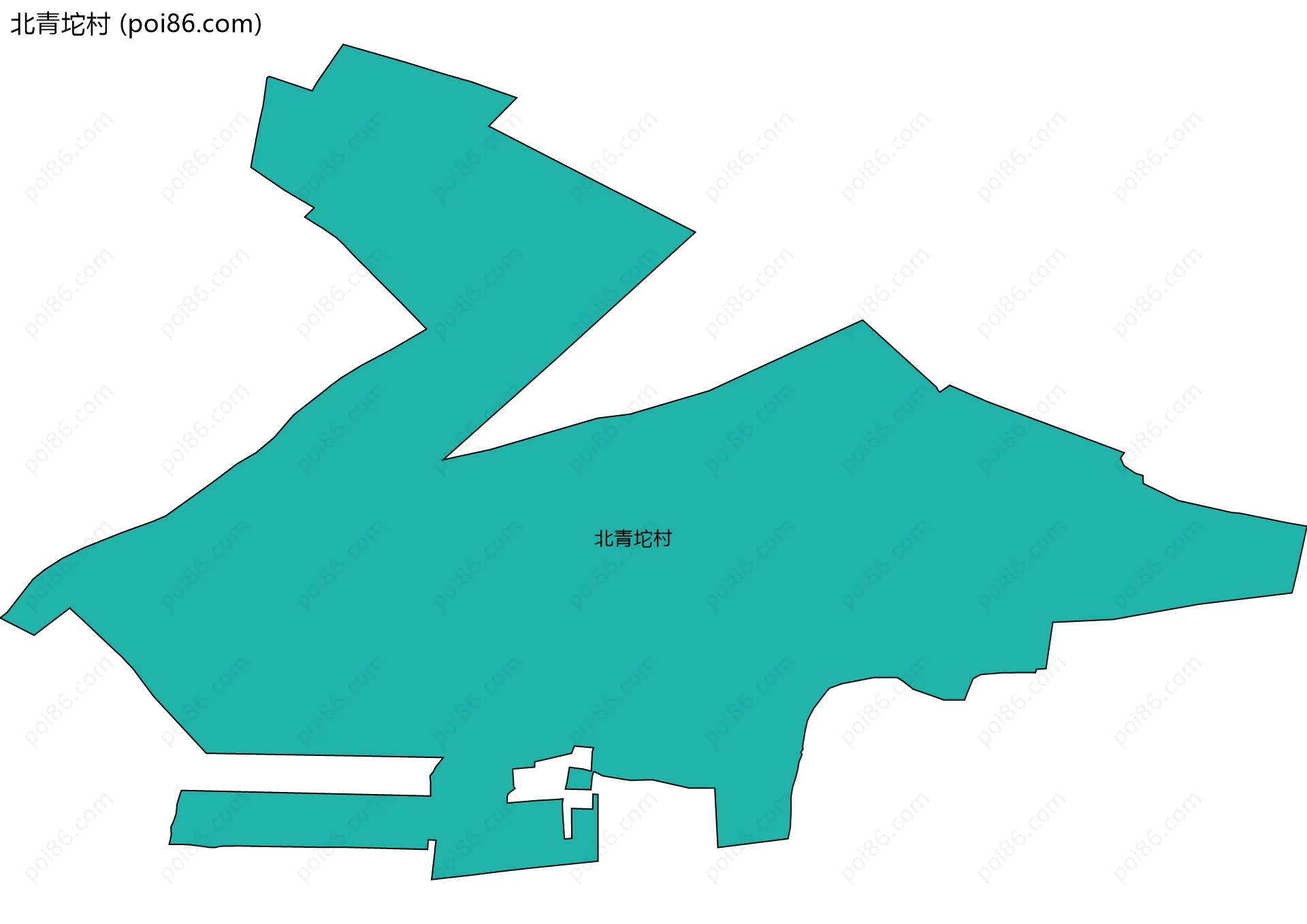 北青坨村边界地图