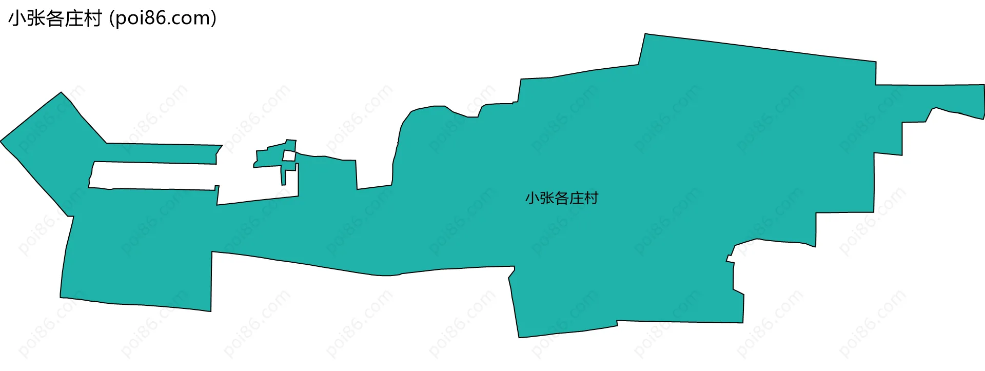 小张各庄村边界地图