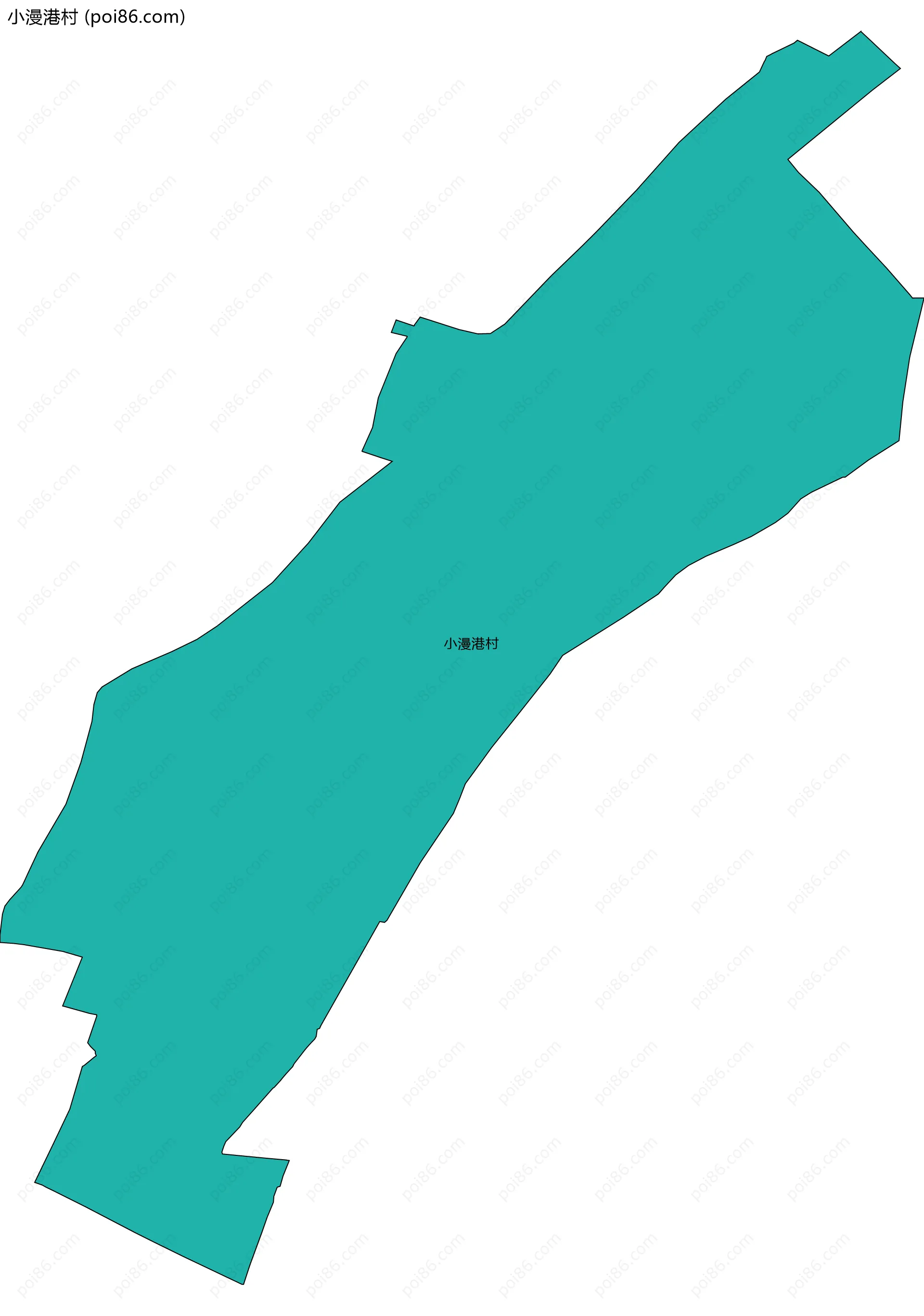 小漫港村边界地图