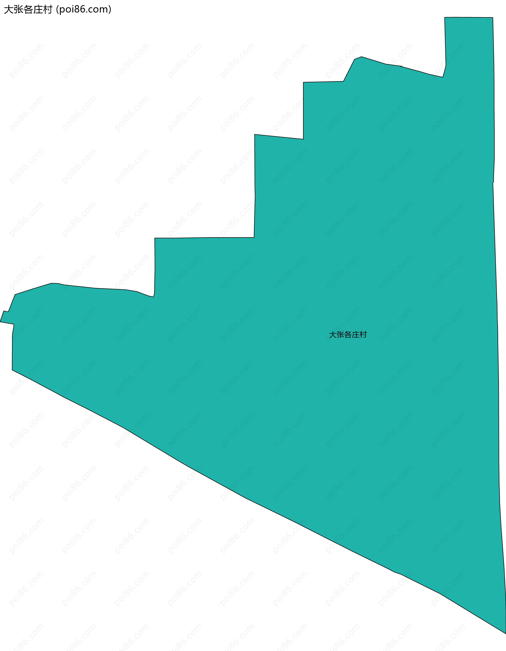 大张各庄村边界地图