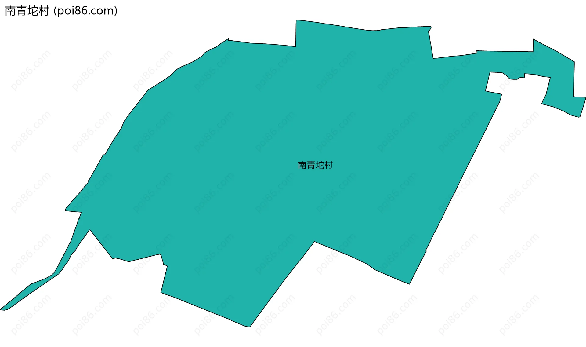 南青坨村边界地图