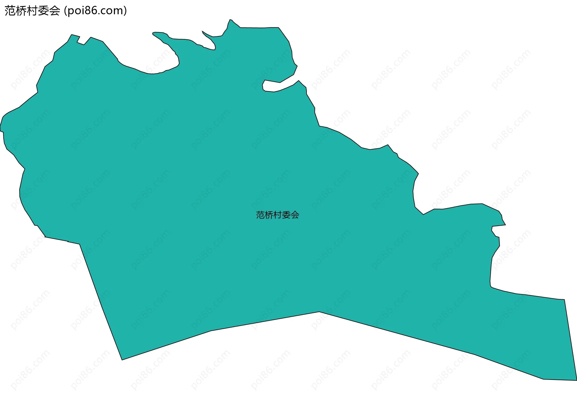 范桥村委会边界地图