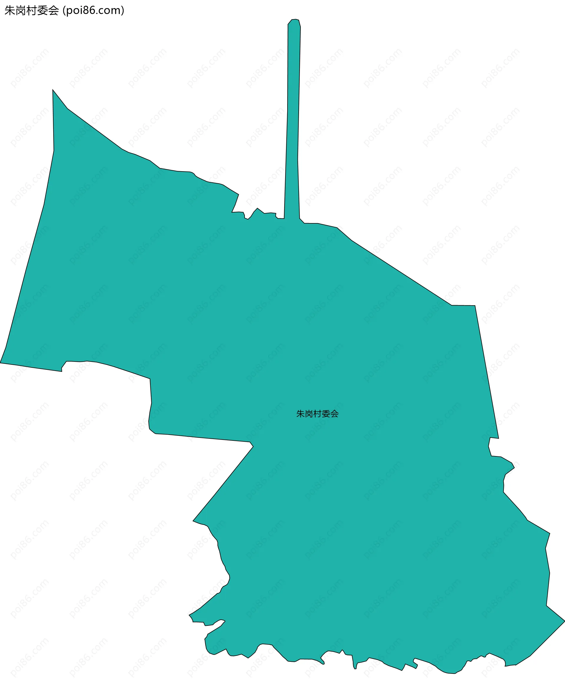 朱岗村委会边界地图