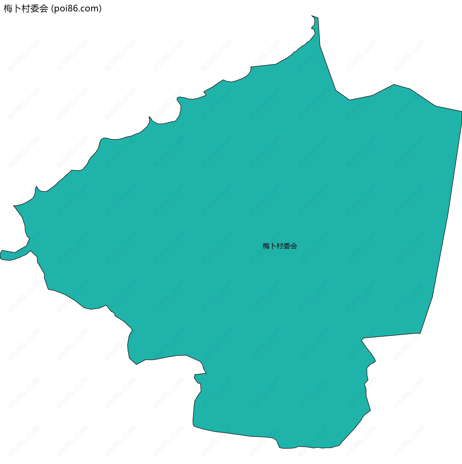 梅卜村委会边界地图