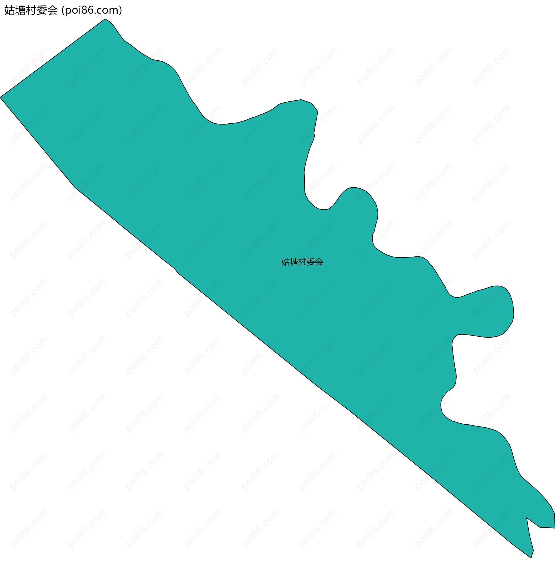 姑塘村委会边界地图