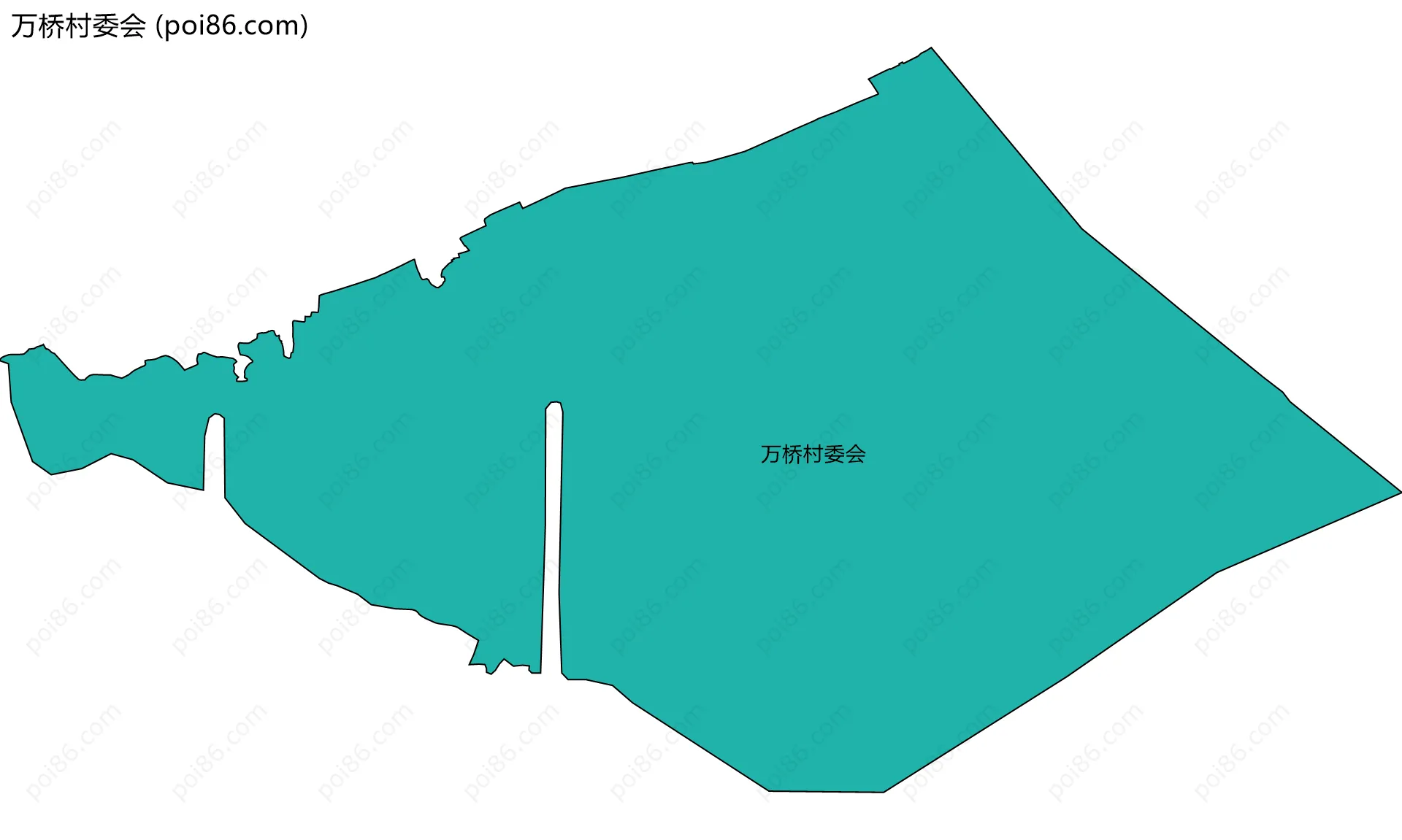 万桥村委会边界地图