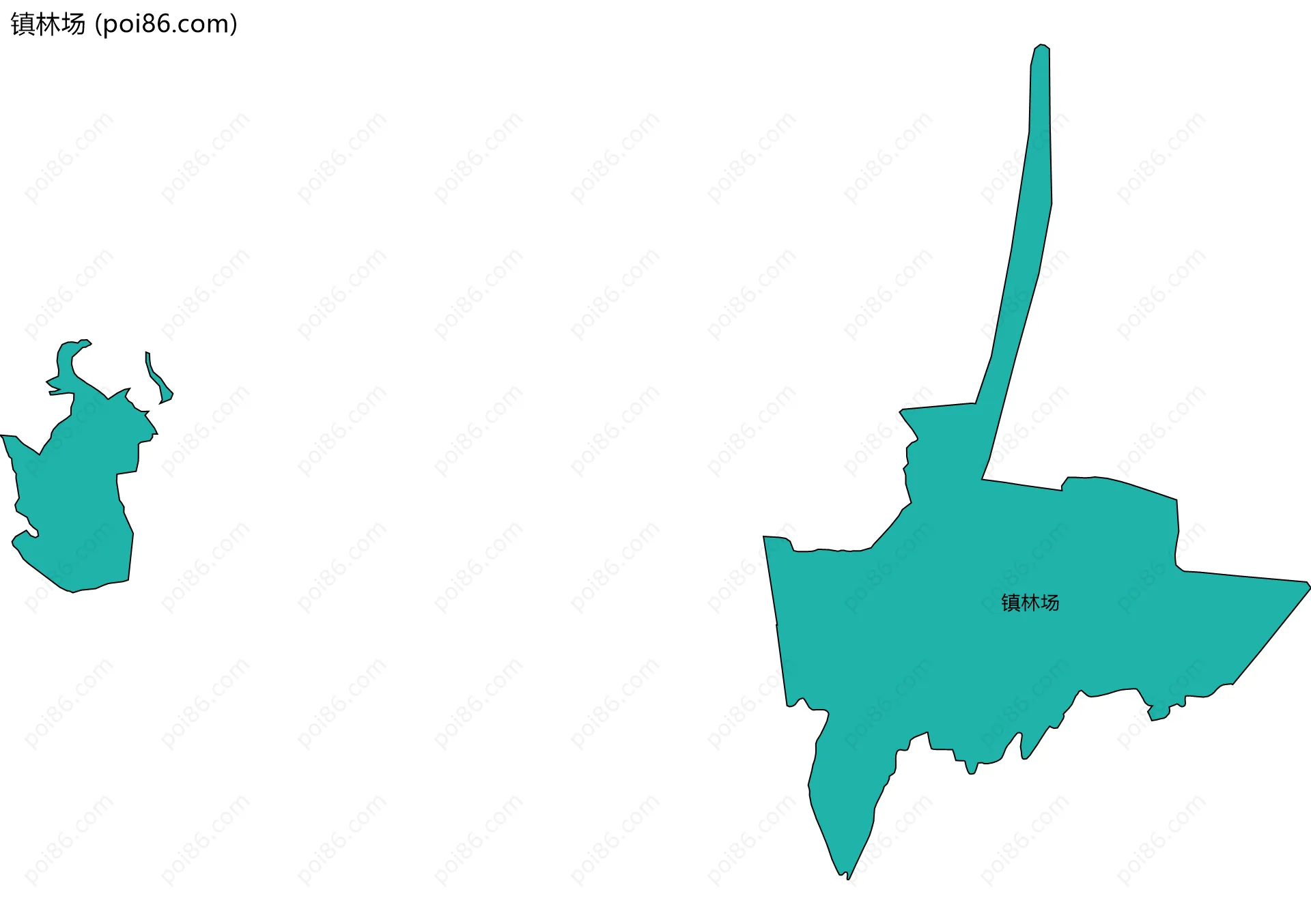 镇林场边界地图