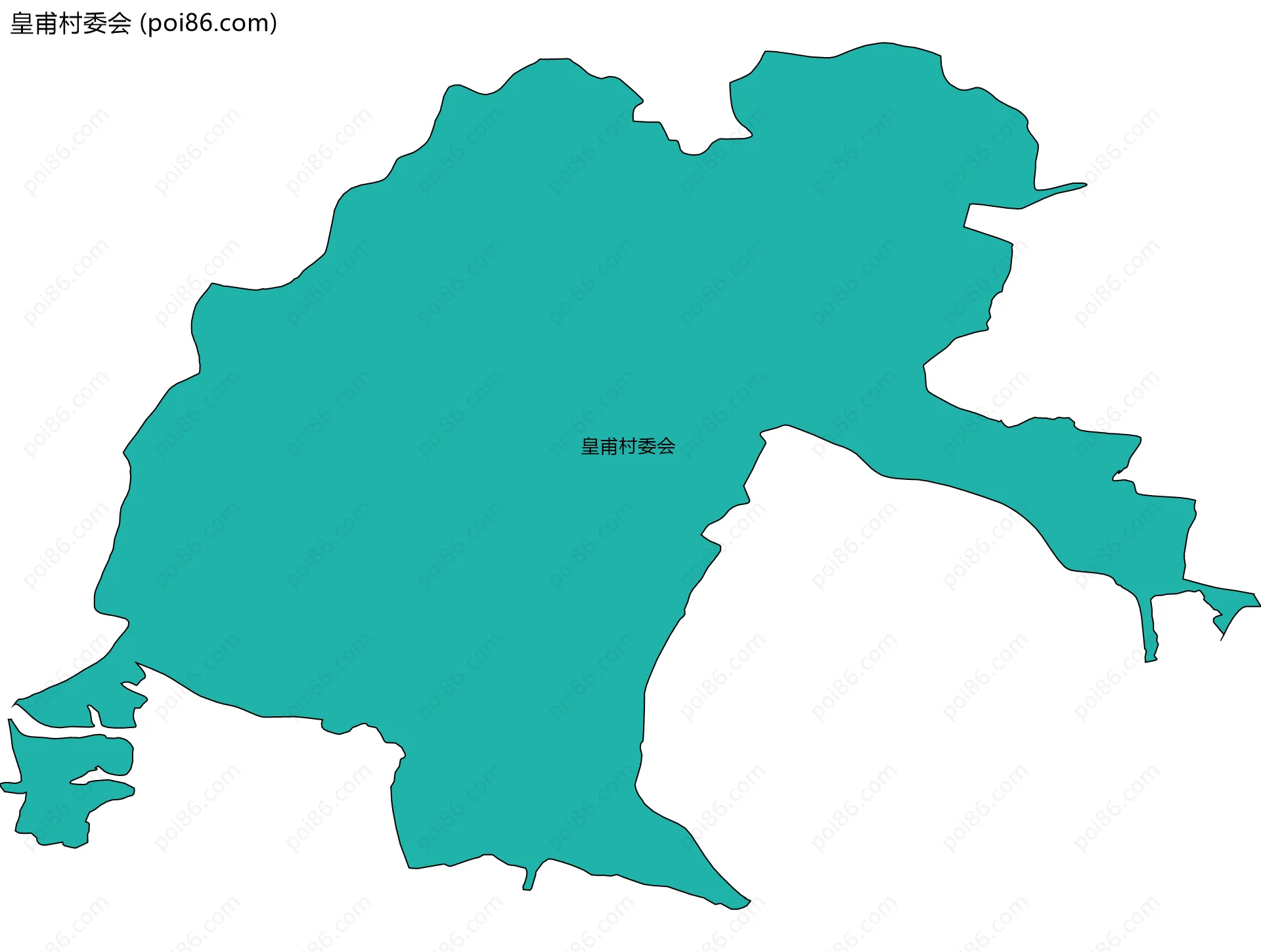 皇甫村委会边界地图