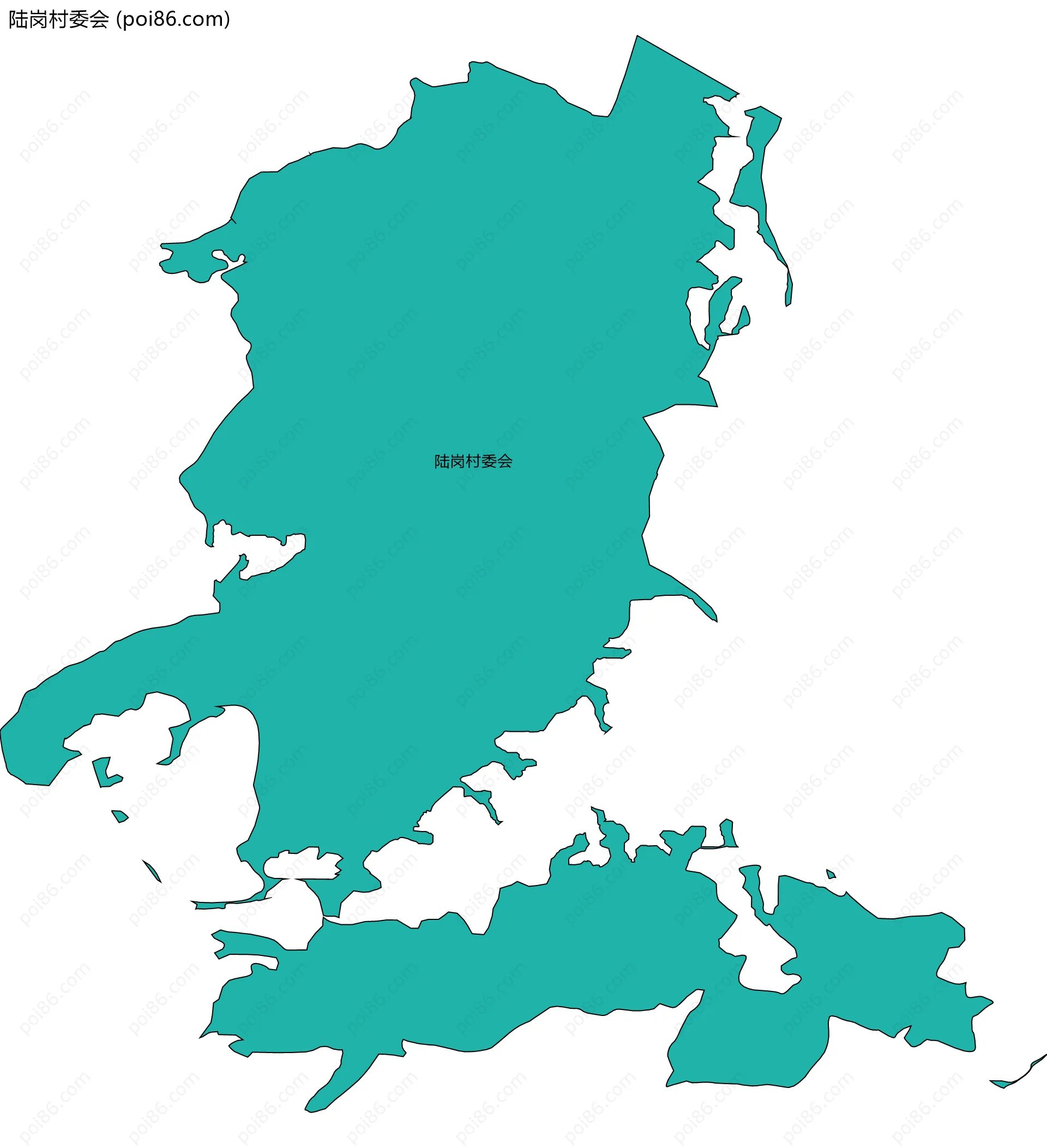 陆岗村委会边界地图