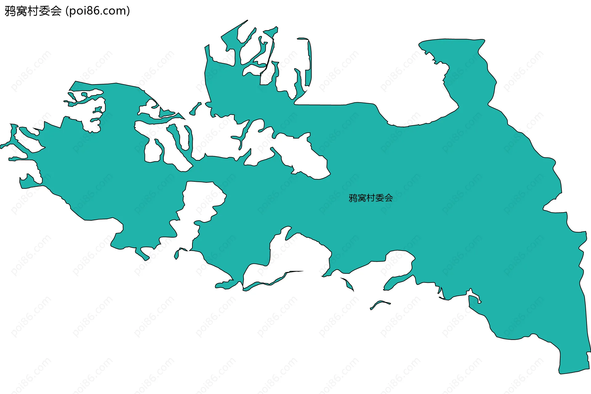 鸦窝村委会边界地图