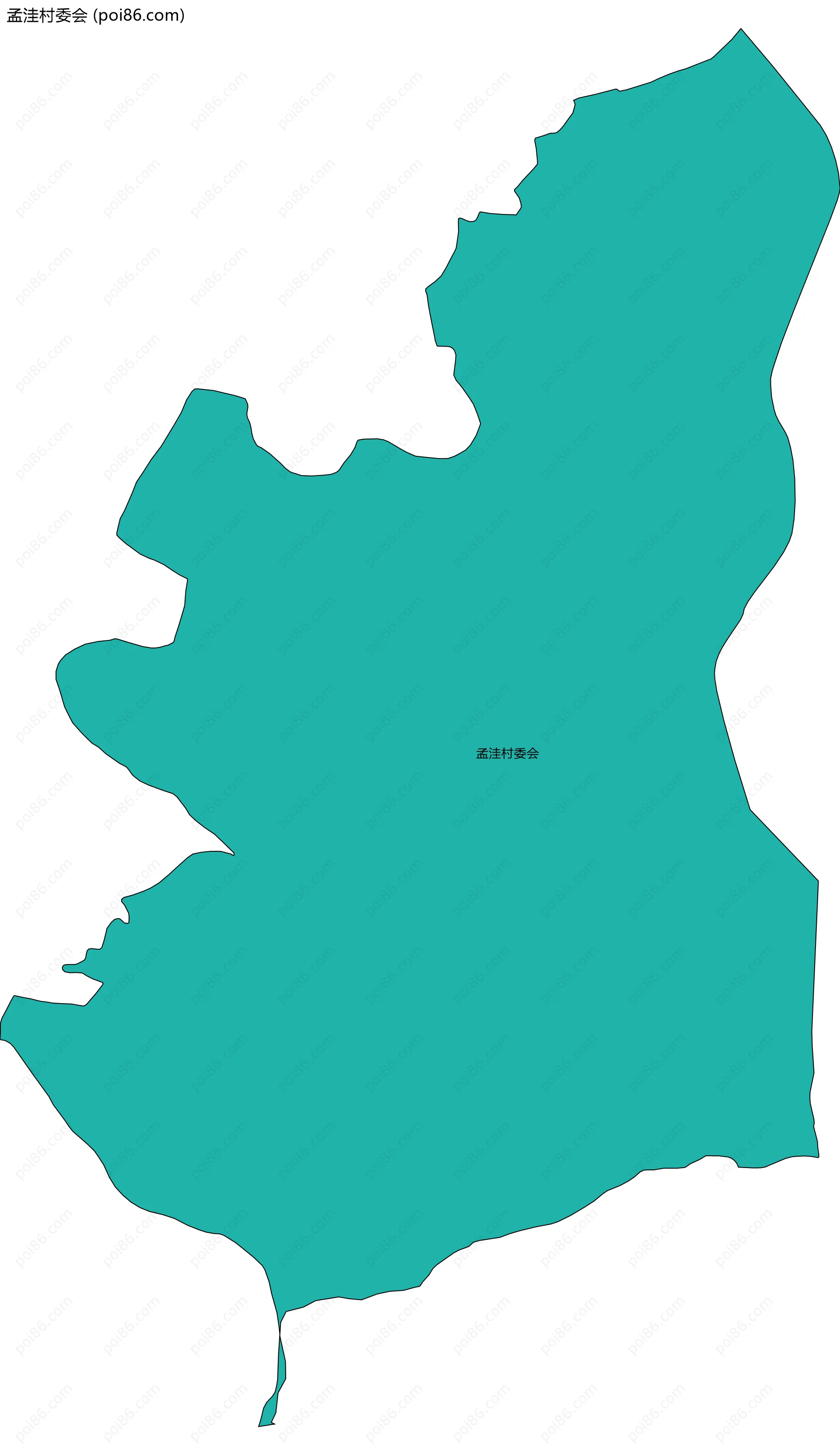 孟洼村委会边界地图