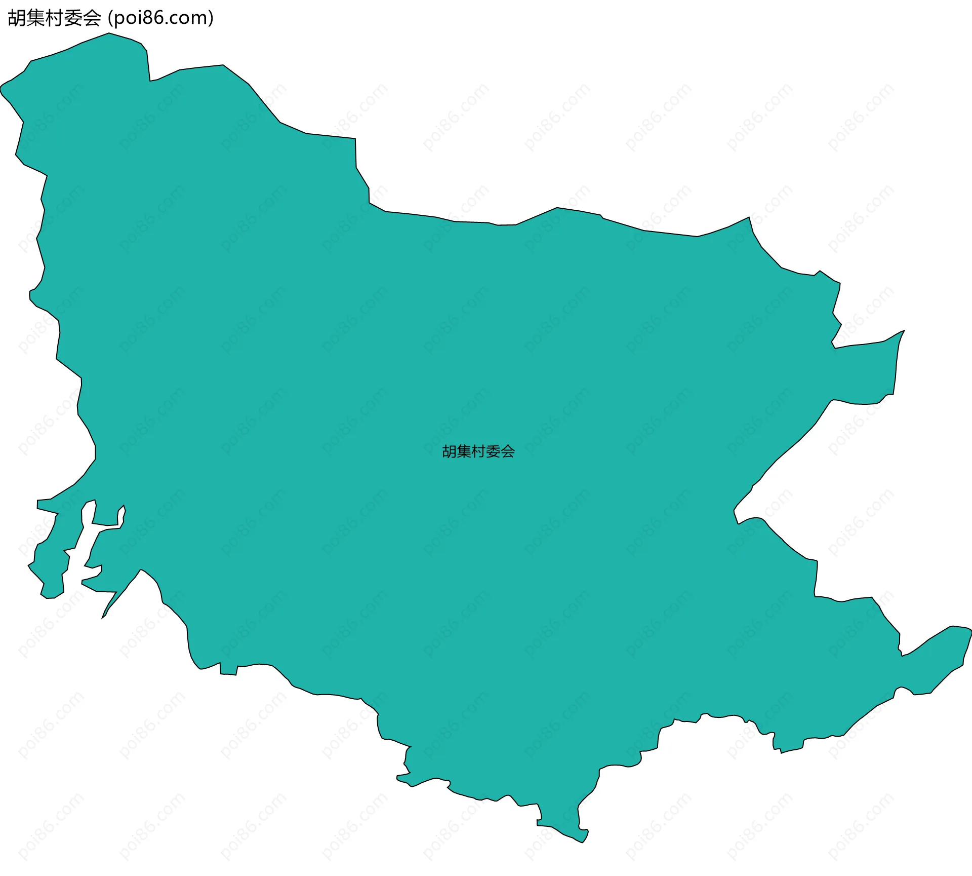 胡集村委会边界地图