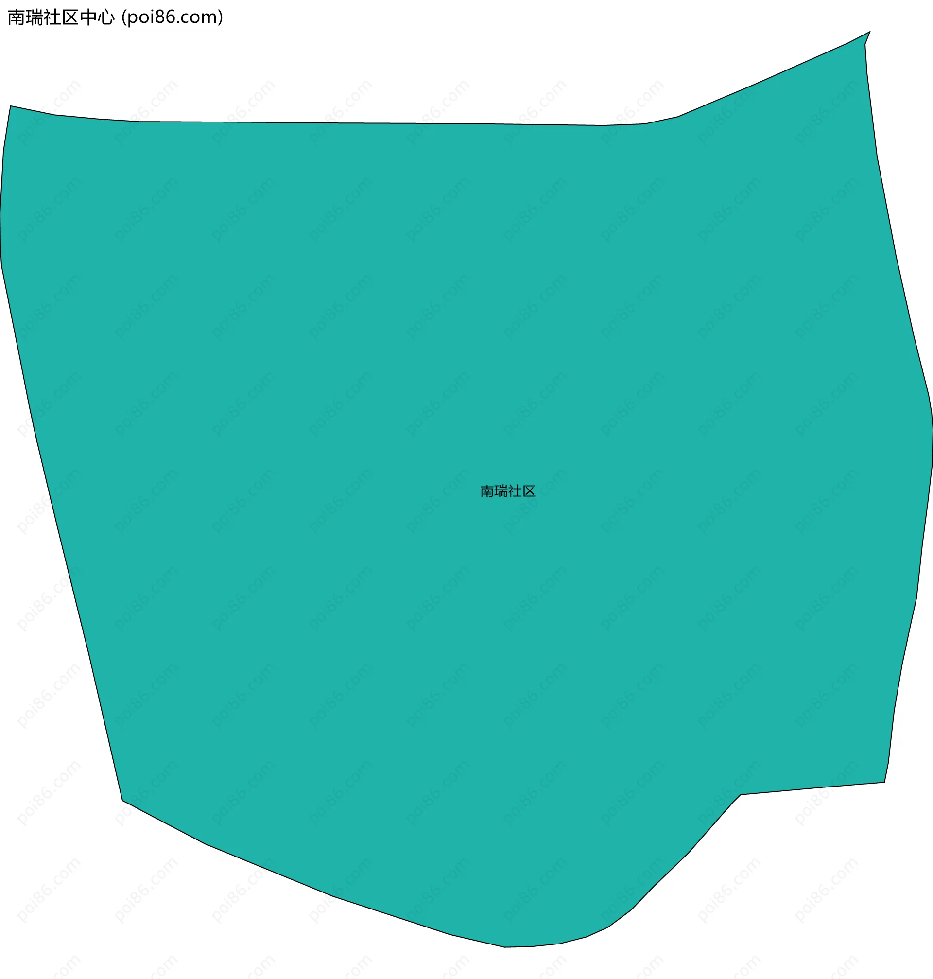 南瑞社区中心边界地图(五级行政区划)