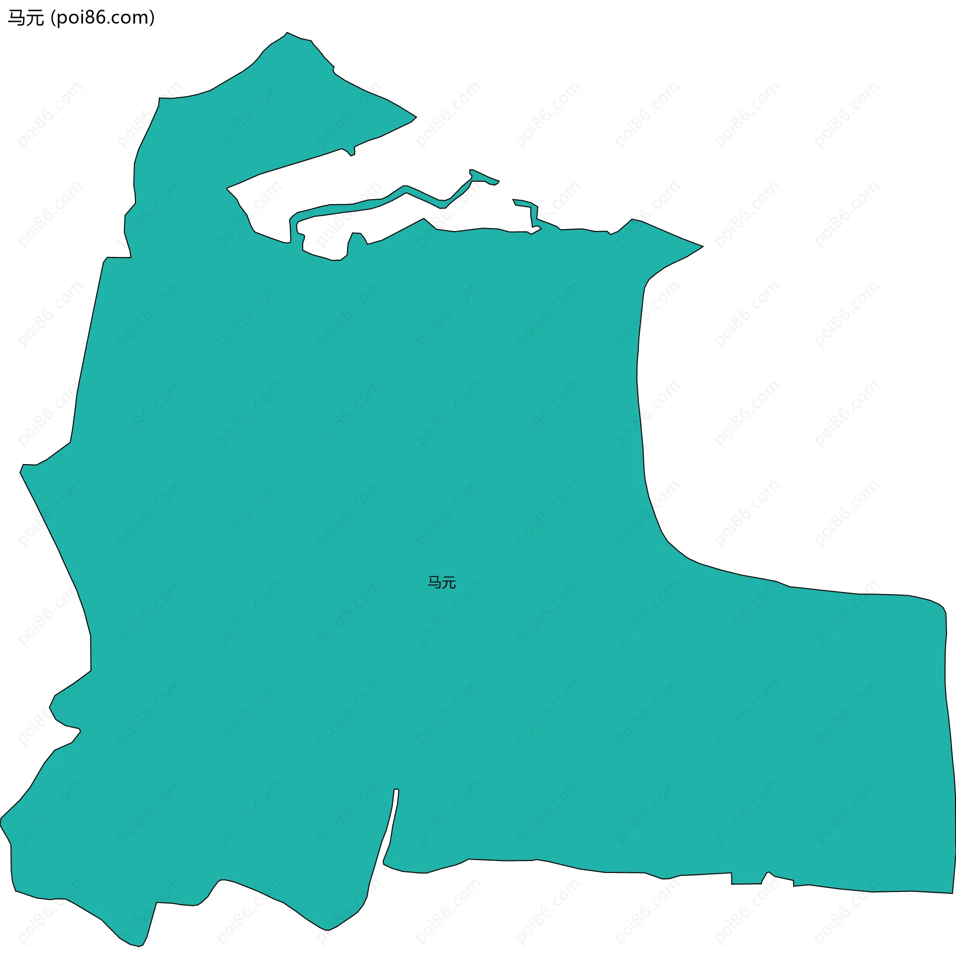 马元边界地图