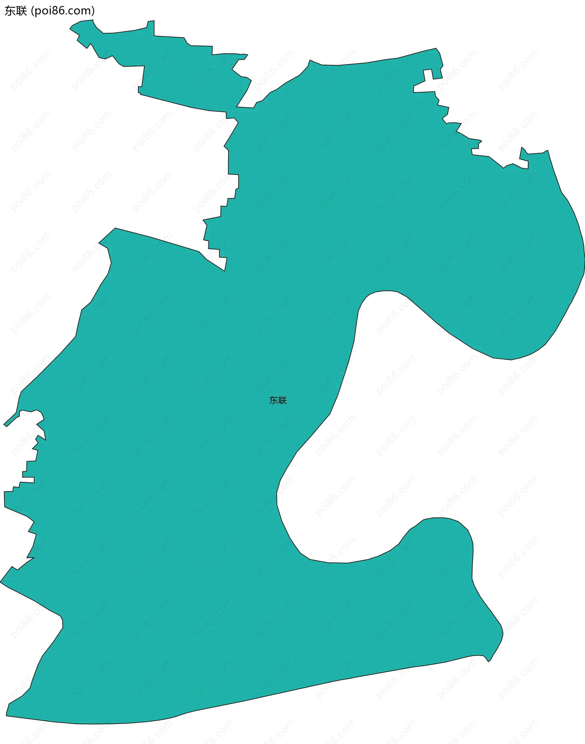 东联边界地图