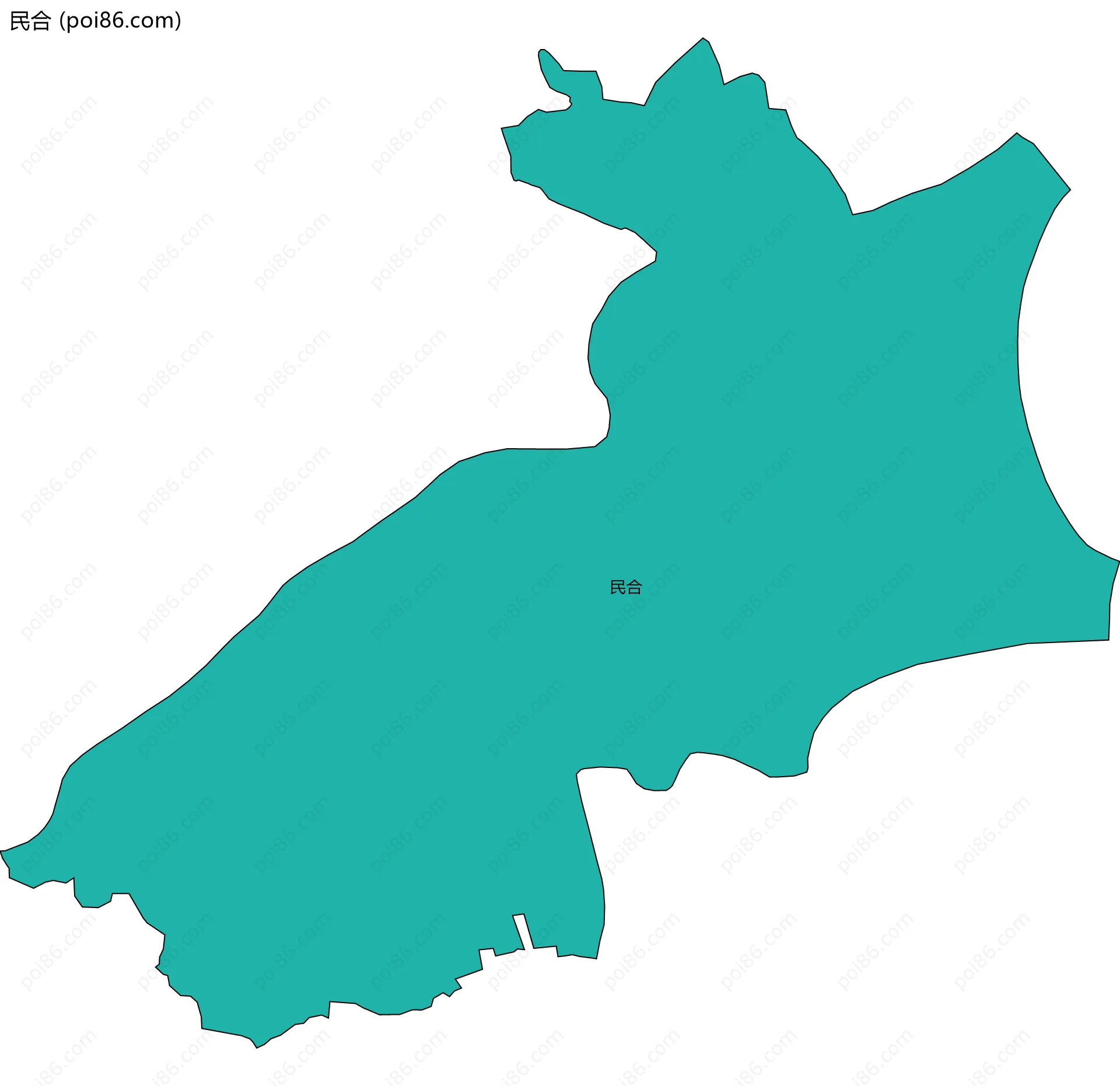 民合边界地图