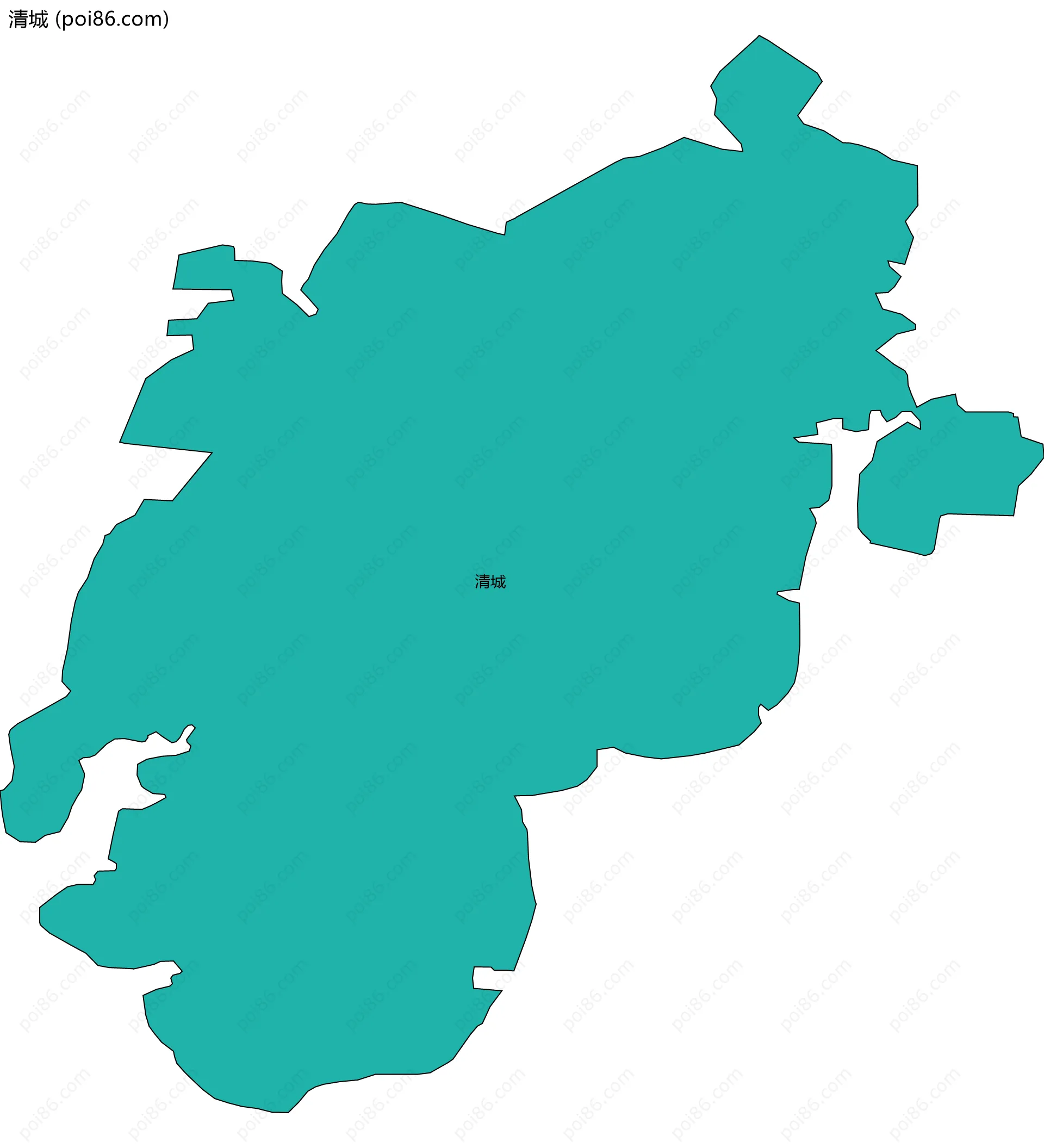 清城边界地图