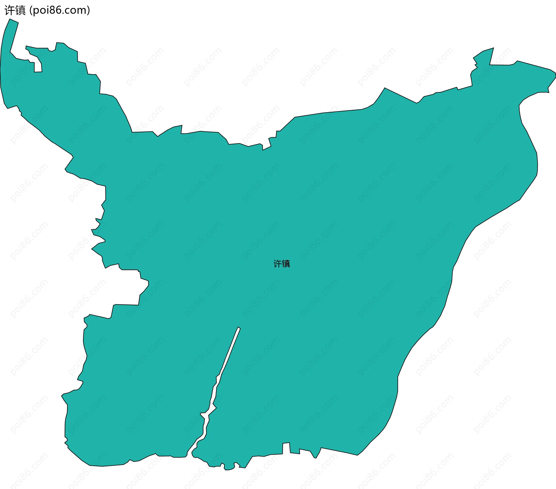 许镇边界地图