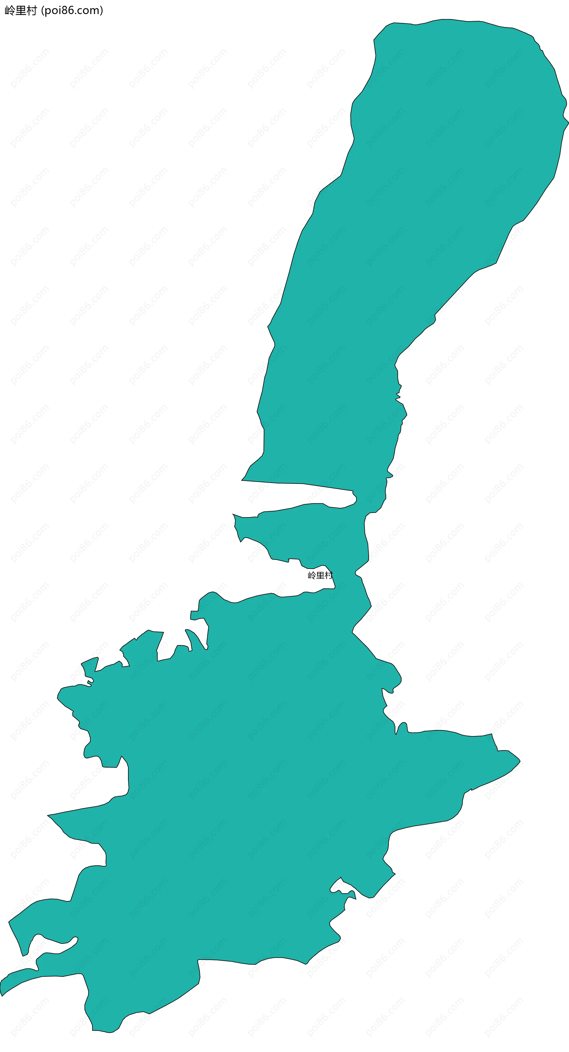 岭里村边界地图