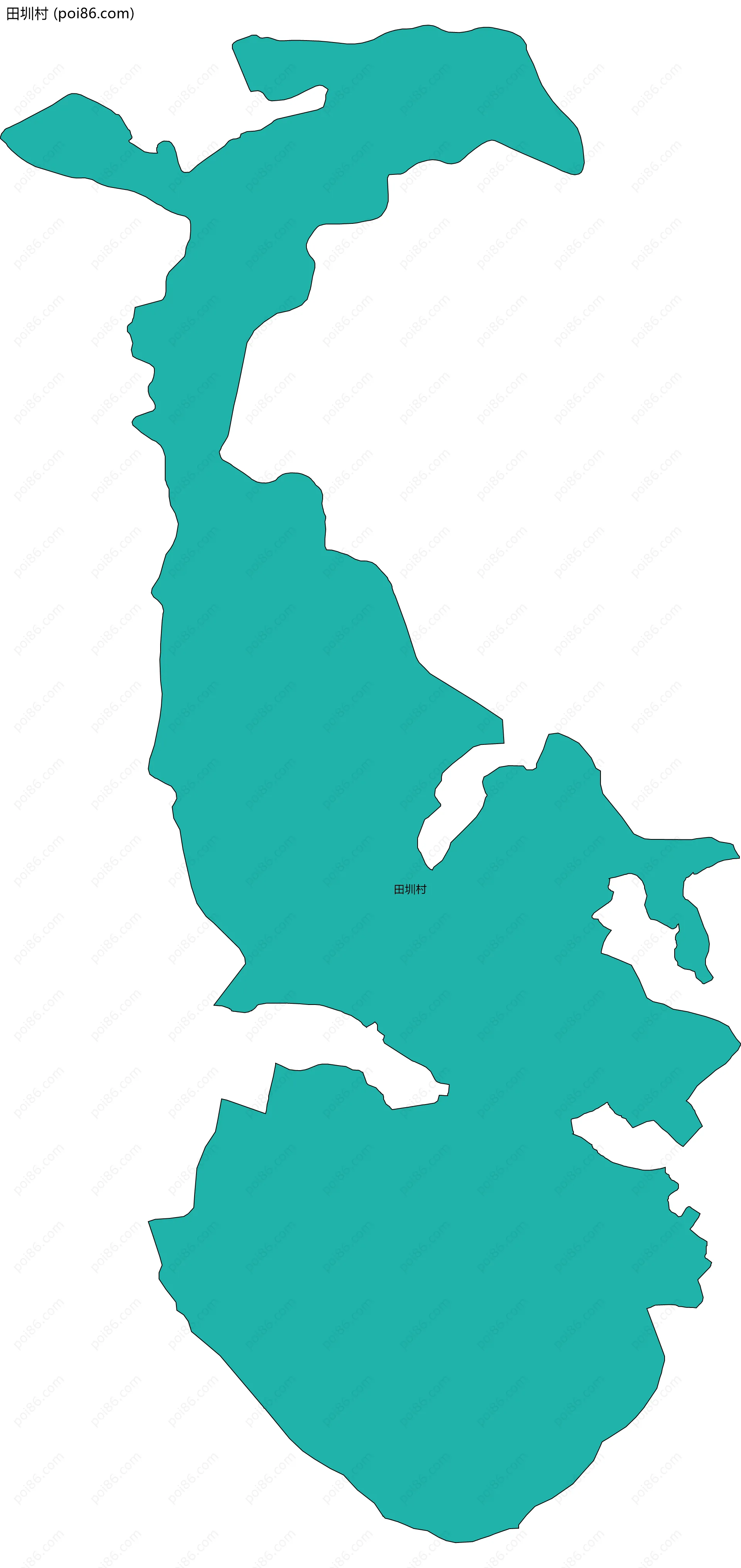 田圳村边界地图