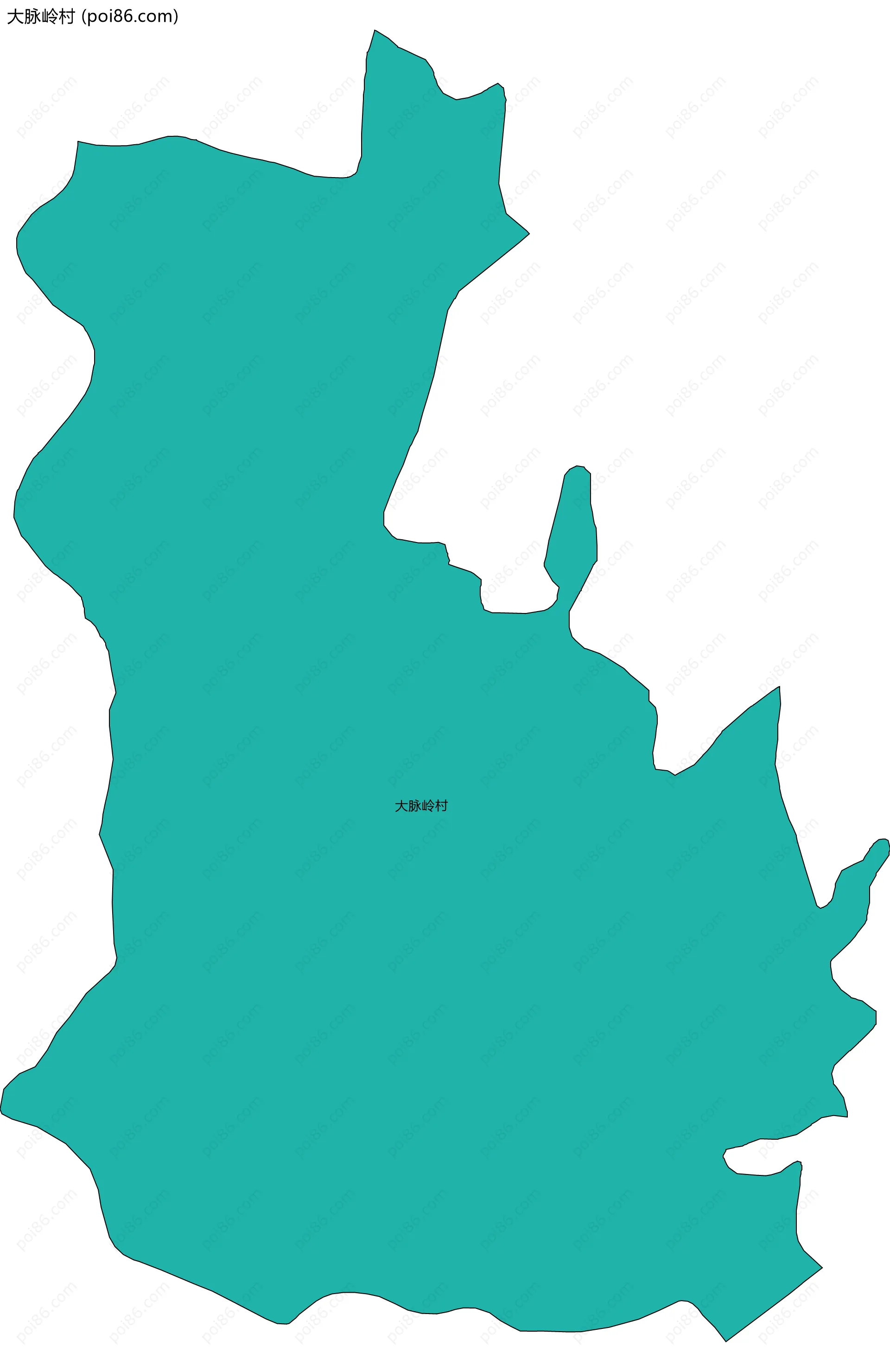 大脉岭村边界地图