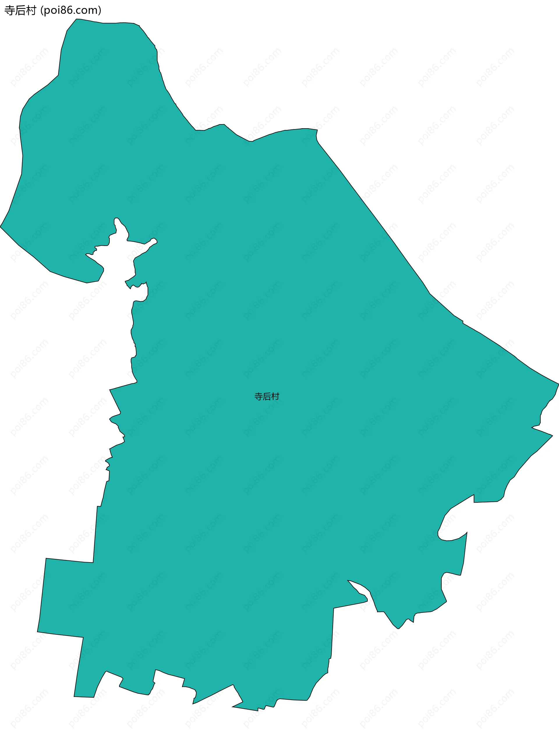 寺后村边界地图
