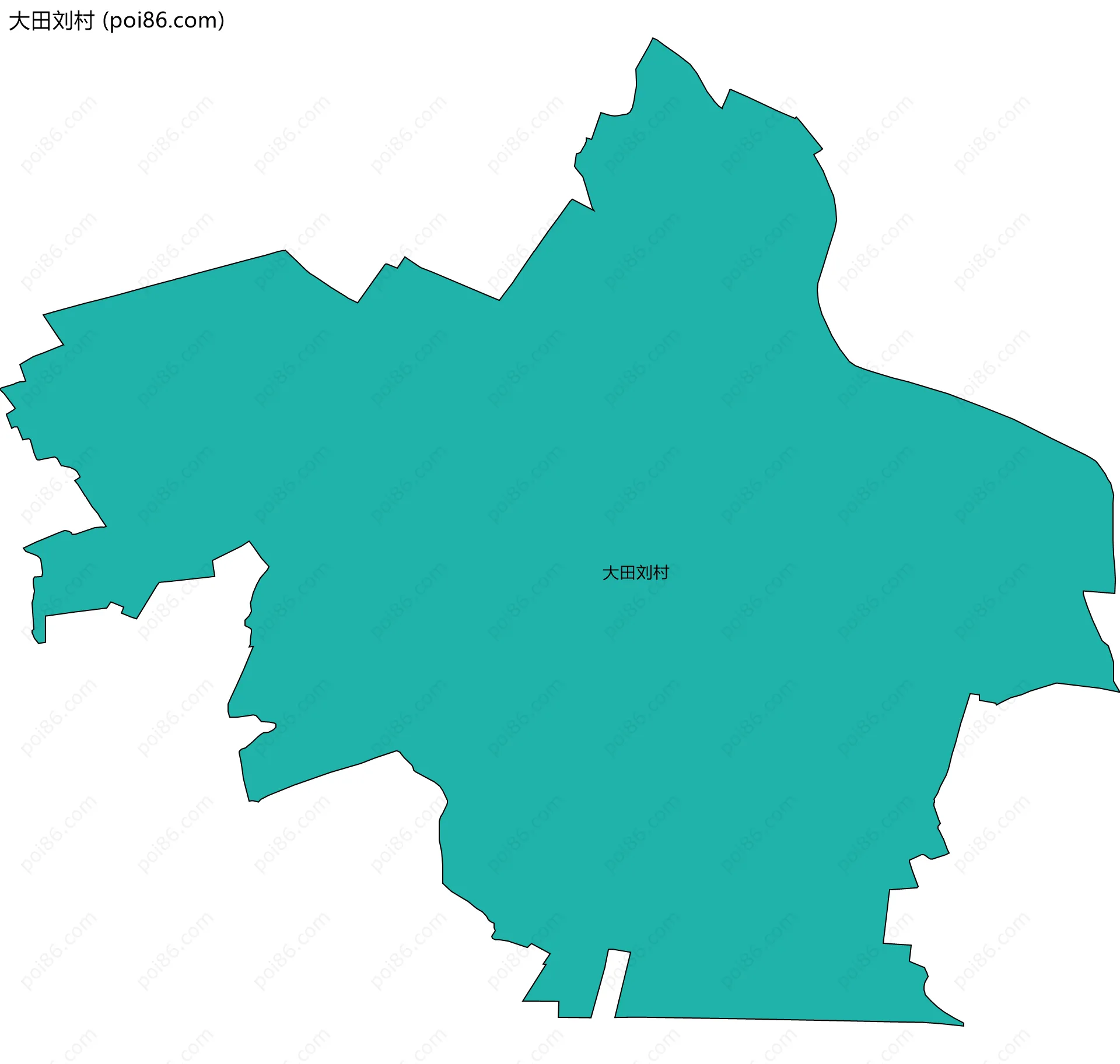 大田刘村边界地图