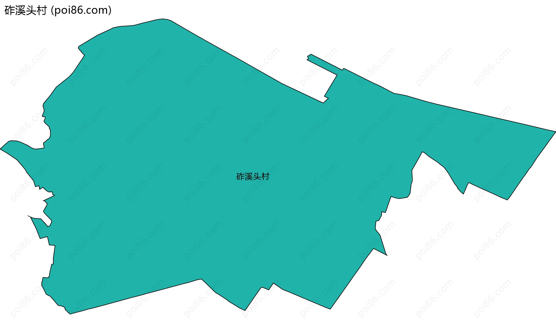 砟溪头村边界地图